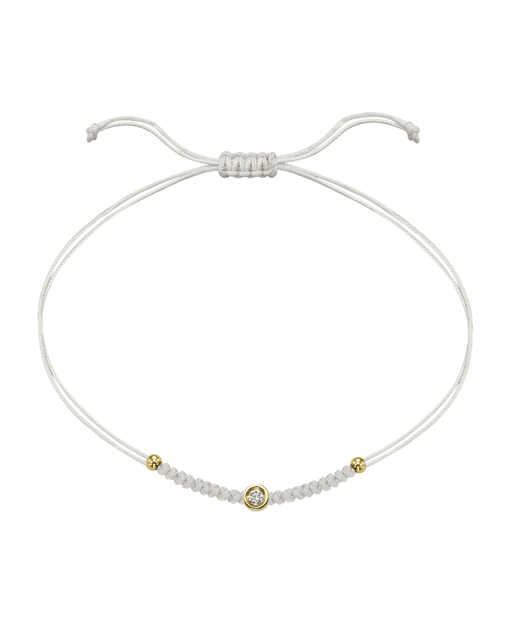 Le String of Love Boules D'or - Or Jaune 14 carats Bracelet 14K Solid Gold Perle Small: 0.03 carats 