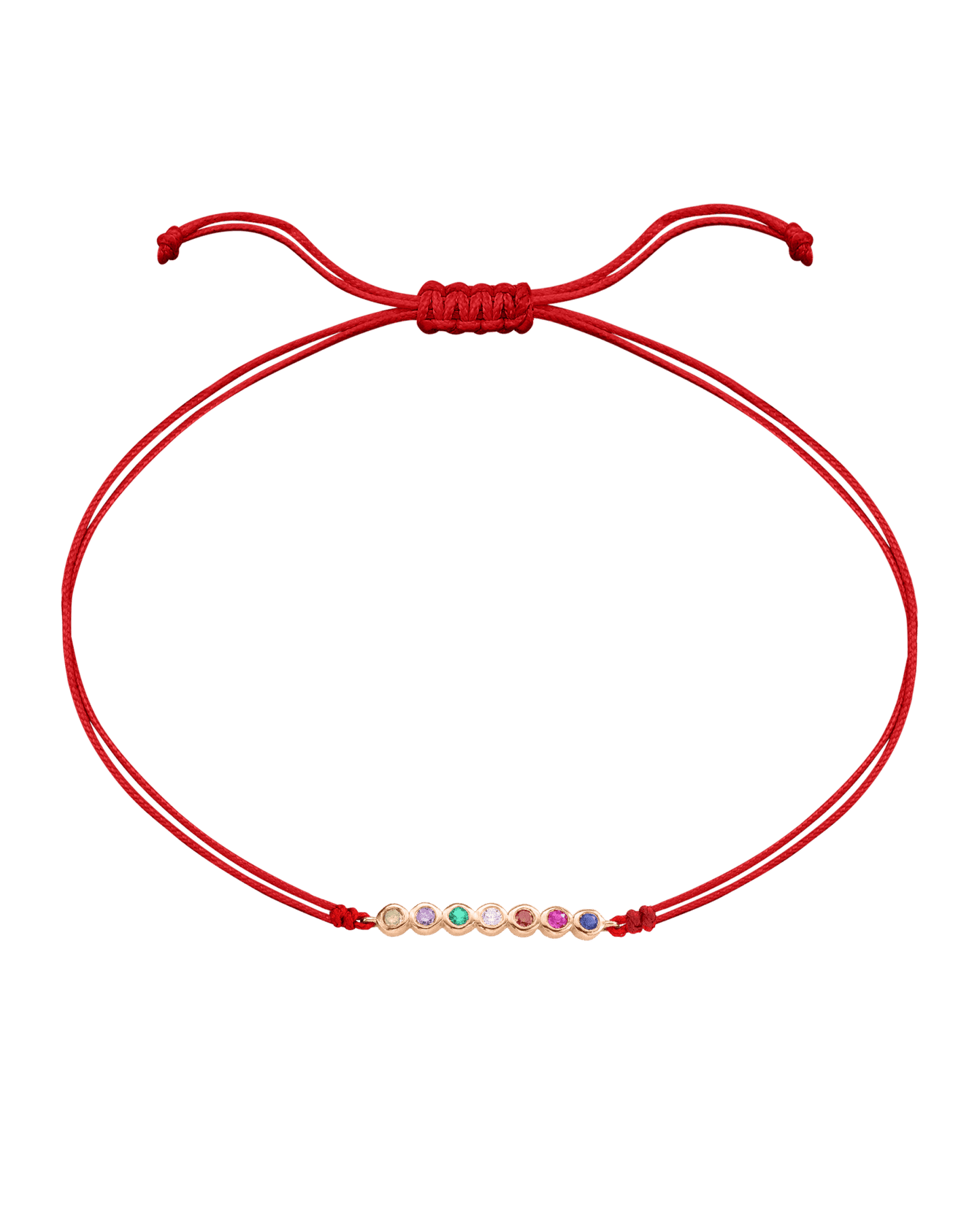 Bracelet Pierres Précieuses - Or Rose 14 carats Bracelet 14K Solid Gold Rouge 2 