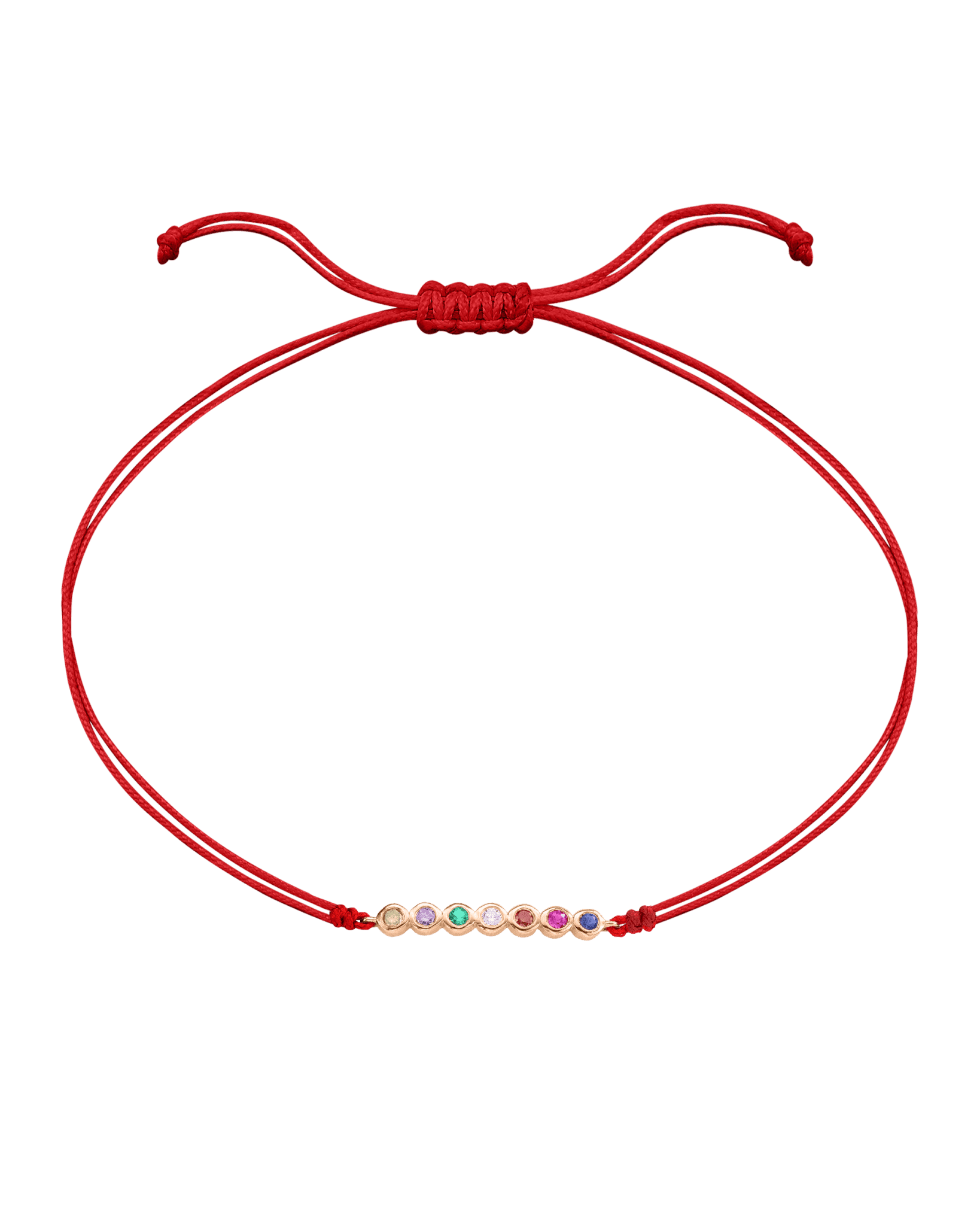 Bracelet Pierres Précieuses - Or Rose 14 carats Bracelet 14K Solid Gold Rouge 2 