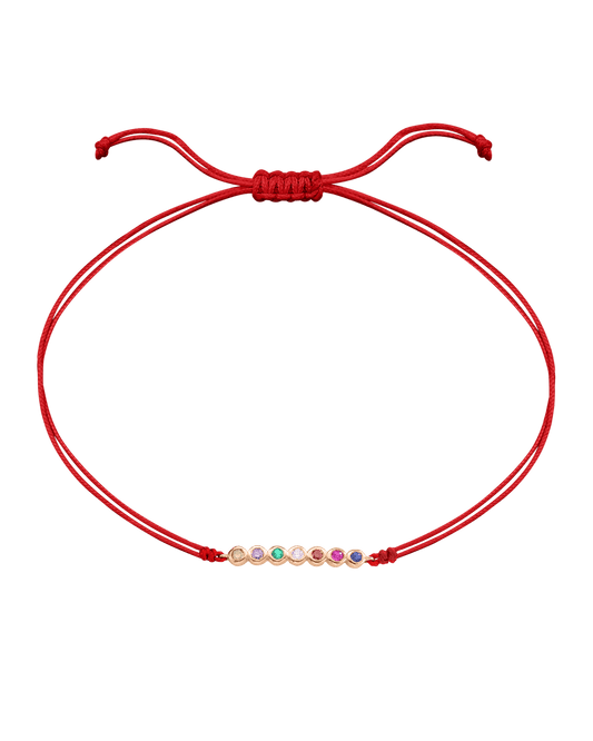 Bracelet Pierres Précieuses - Or Rose 14 carats Bracelet 14K Solid Gold Rouge 2 