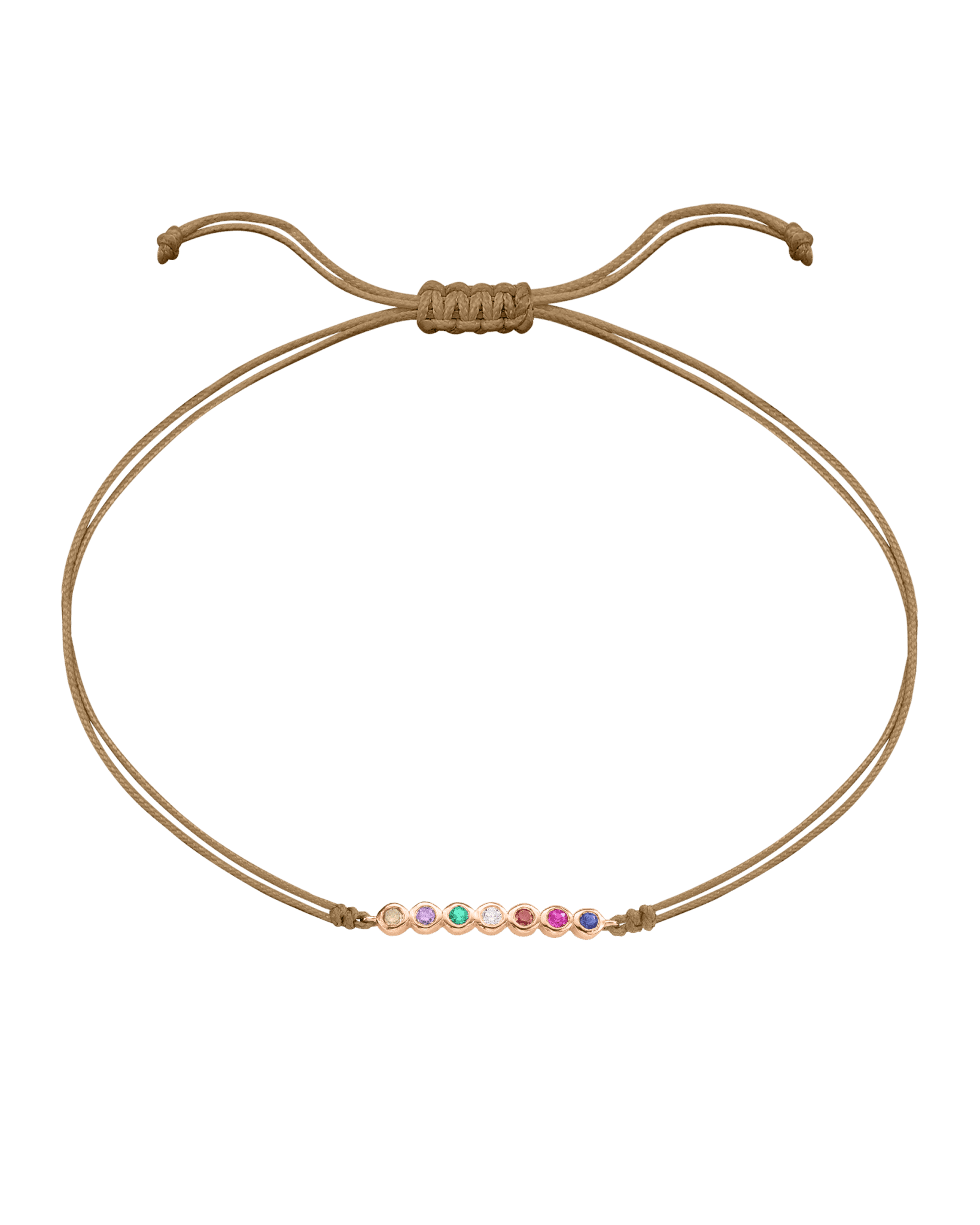 Bracelet Pierres Précieuses - Or Rose 14 carats Bracelet 14K Solid Gold Camel 2 