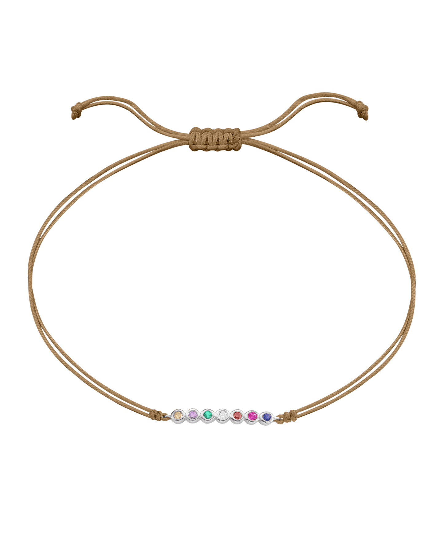 Bracelet Pierres Précieuses - Or Blanc 14 carats Bracelet 14K Solid Gold Camel 2 