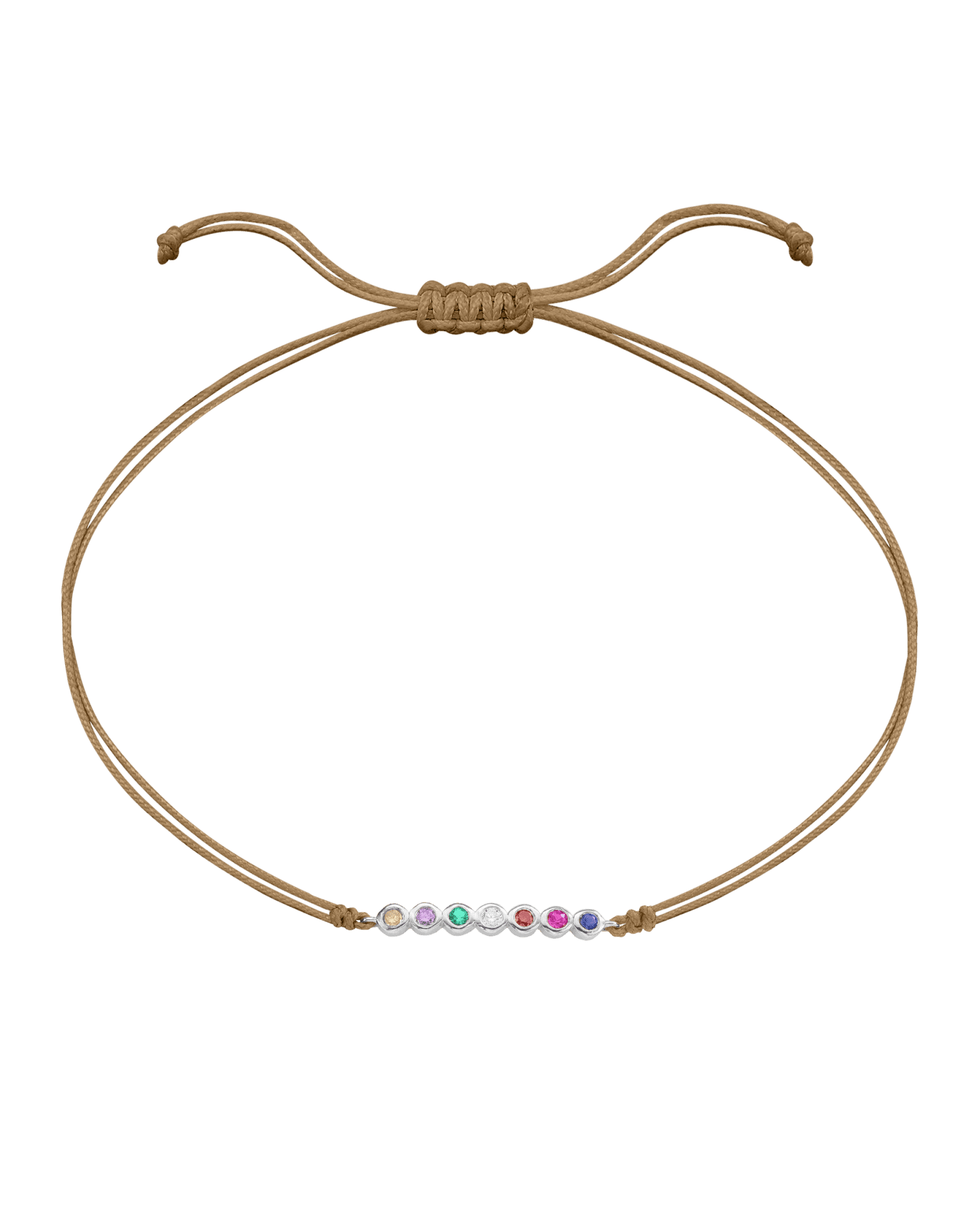 Bracelet Pierres Précieuses - Or Blanc 14 carats Bracelet 14K Solid Gold Camel 2 