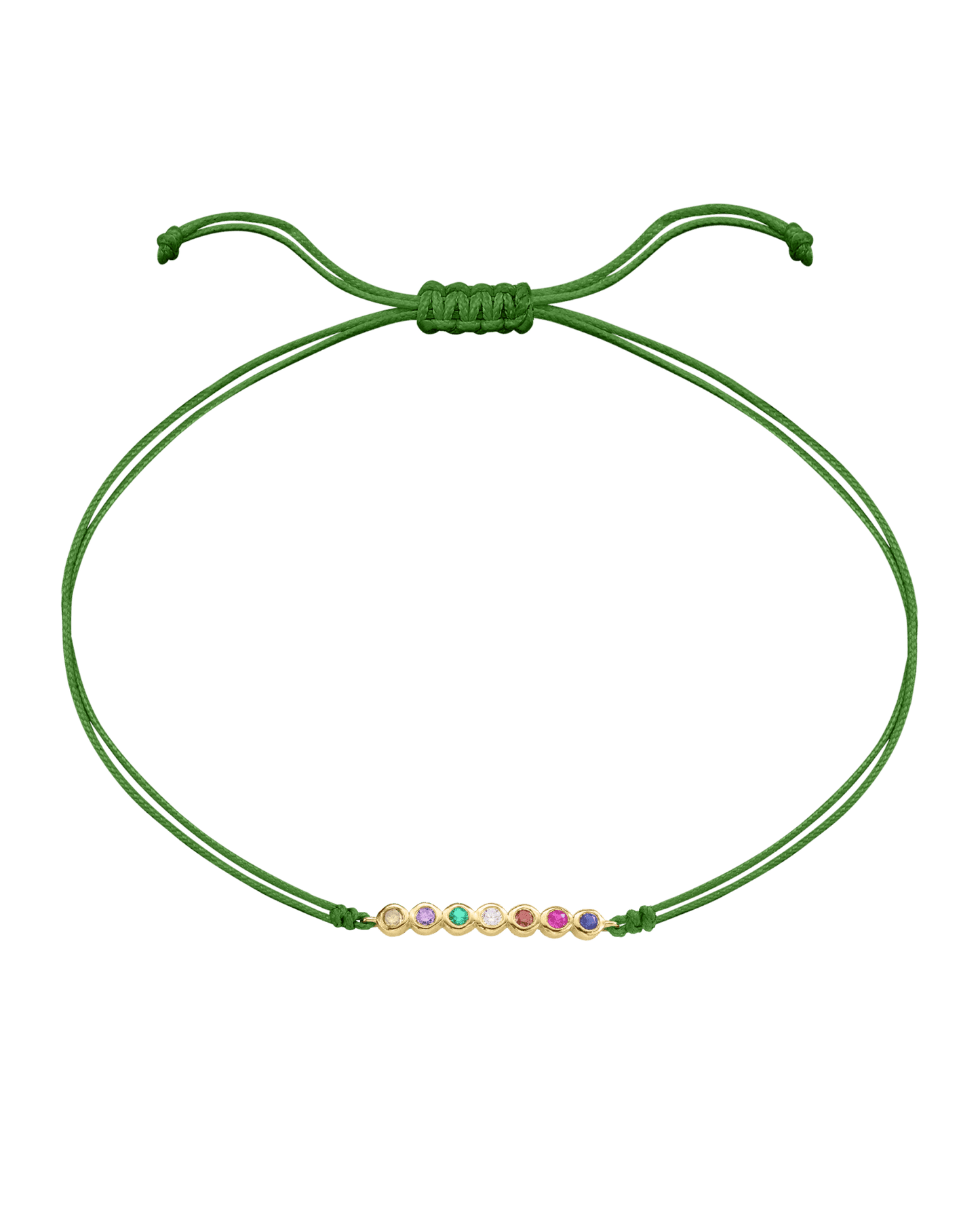 Bracelet Pierres Précieuses - Or Jaune 14 carats Bracelet 14K Solid Gold Menthe 2 