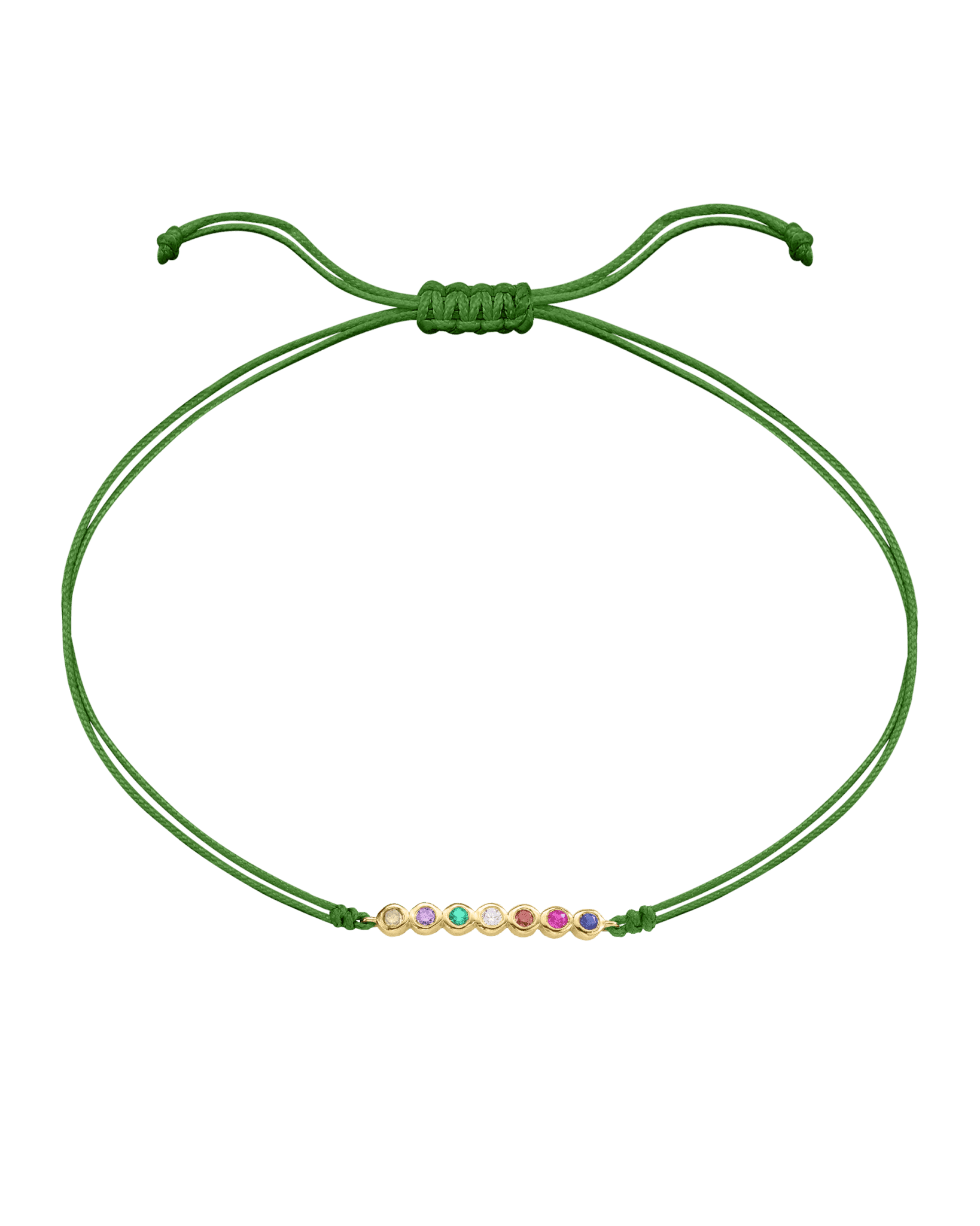 Bracelet Pierres Précieuses - Or Jaune 14 carats Bracelet 14K Solid Gold Menthe 2 