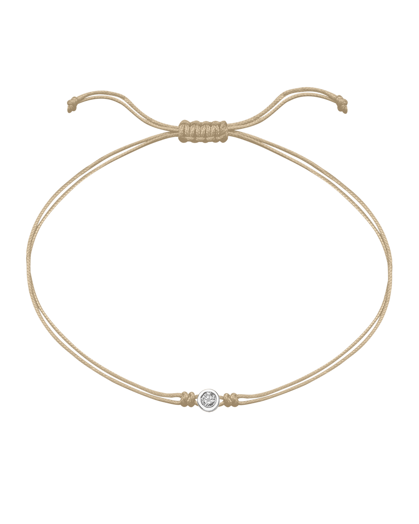 Le String of Love - Or Blanc 14 carats Bracelets magal-dev Beige Medium: 0.05 carats 