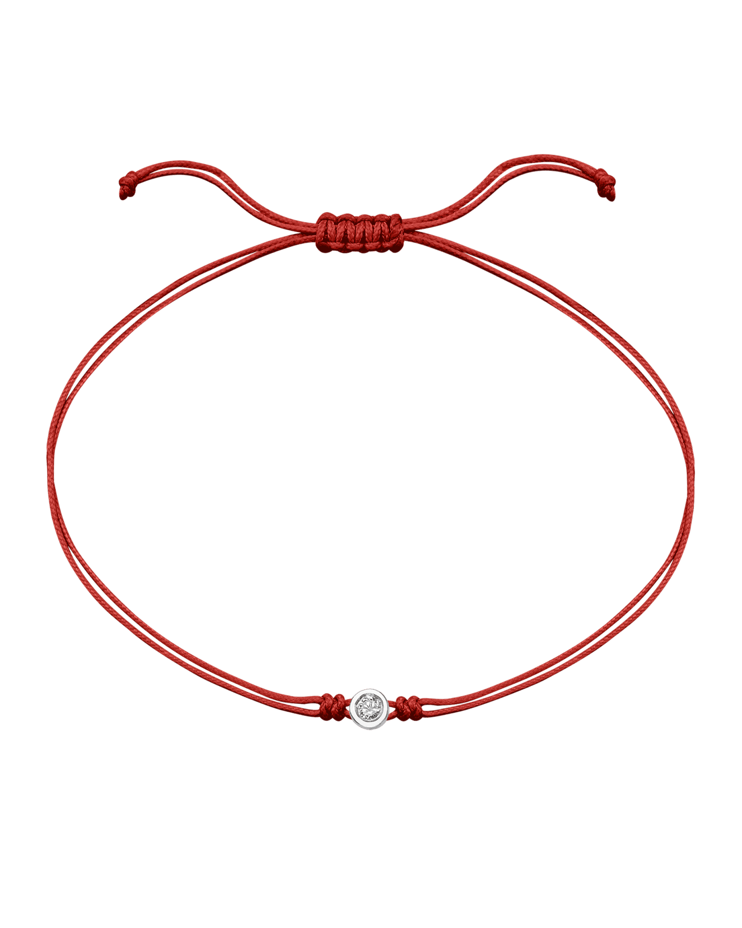 Le String of Love - Or Blanc 14 carats Bracelets magal-dev Rouge Medium: 0.05 carats 