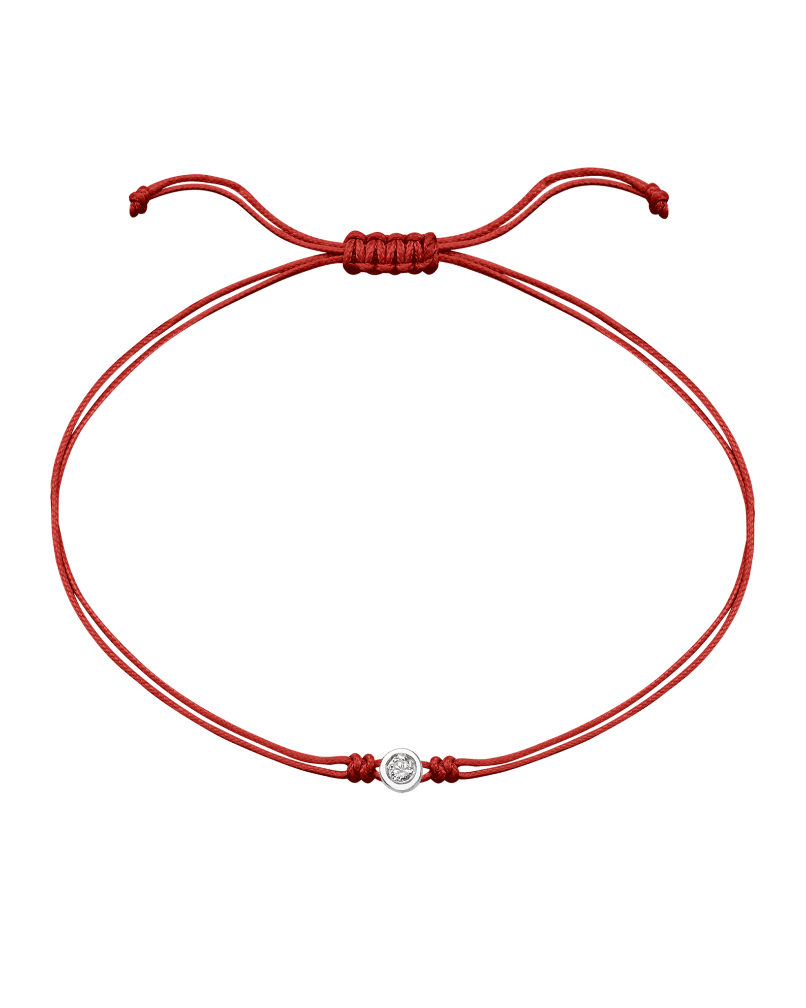 Le String of Love - Or Blanc 14 carats Bracelets magal-dev Rouge Medium: 0.05 carats 