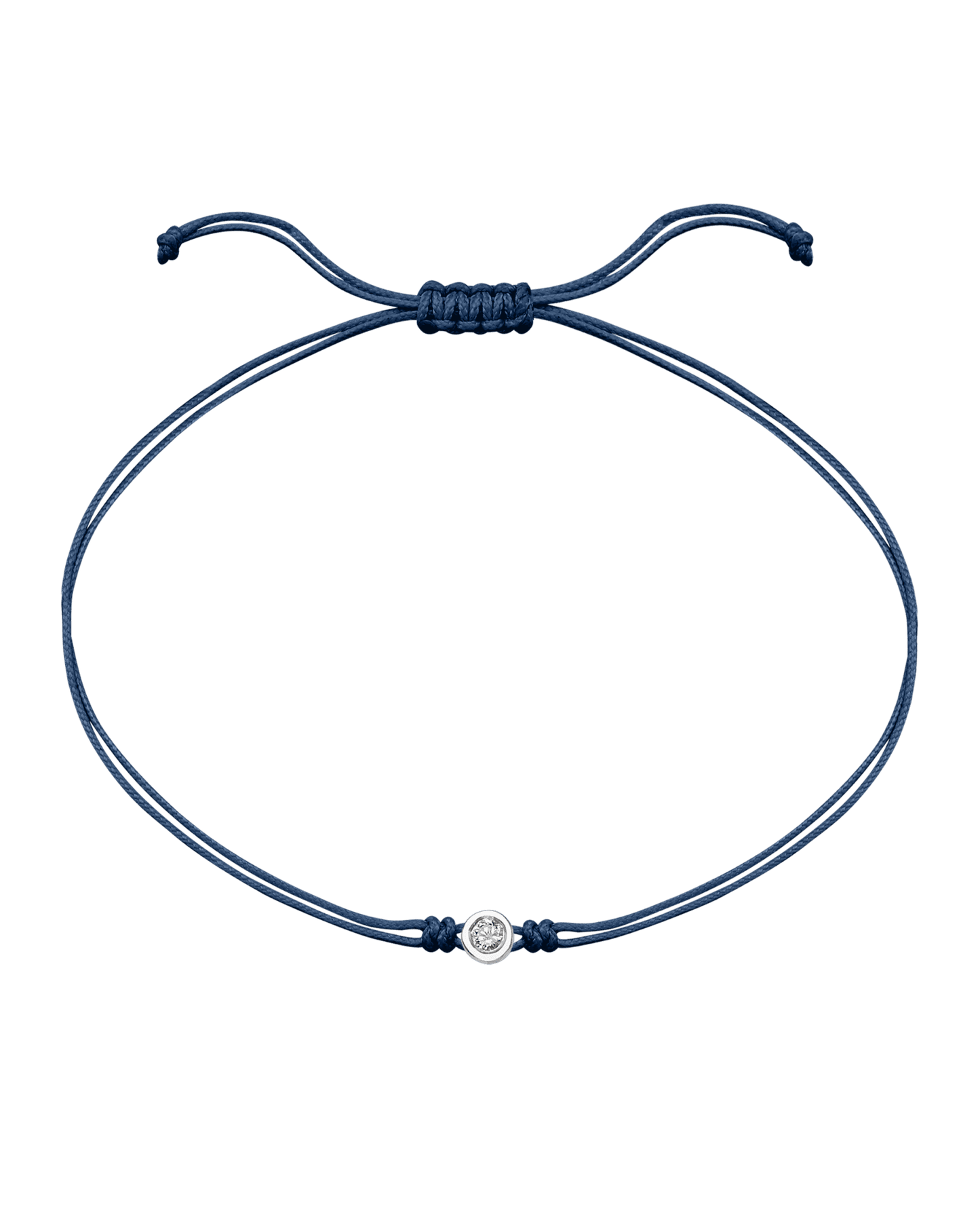 Le String of Love - Or Blanc 14 carats Bracelets magal-dev Bleu Indigo Medium: 0.05 carats 