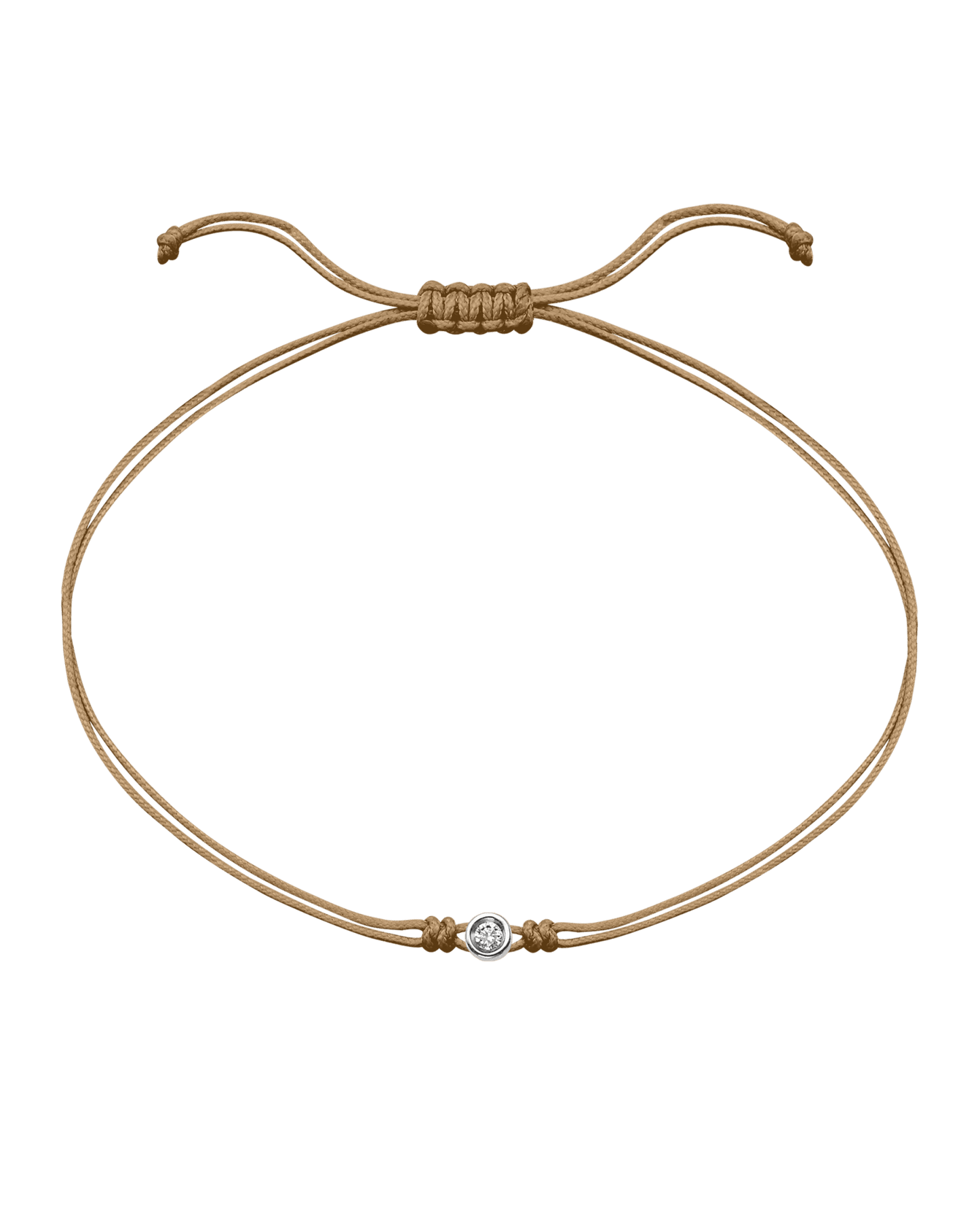 Le String of Love - Or Blanc 14 carats Bracelets magal-dev Camel Small: 0.03 carats 