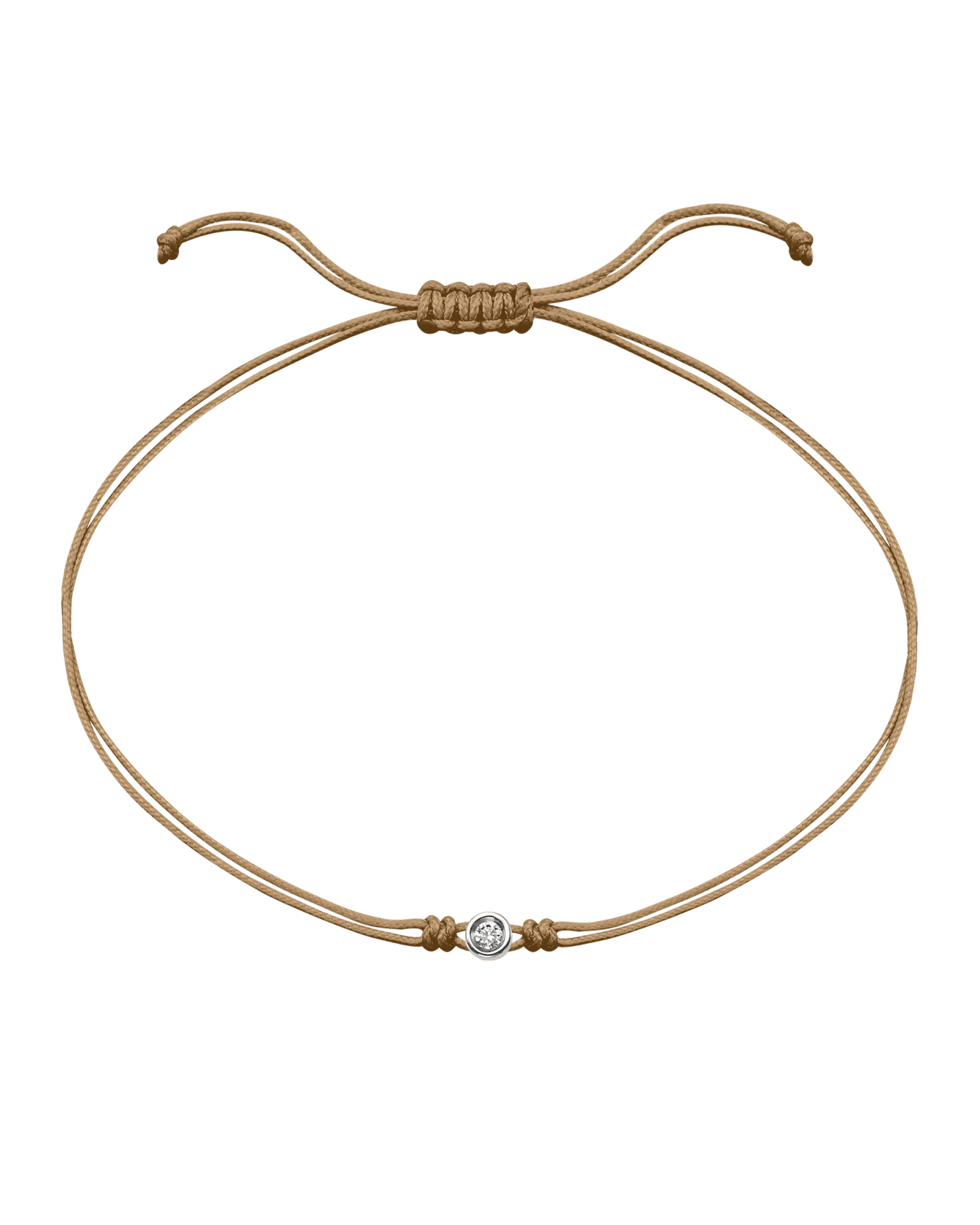 Le String of Love - Or Blanc 14 carats Bracelets magal-dev Camel Small: 0.03 carats 