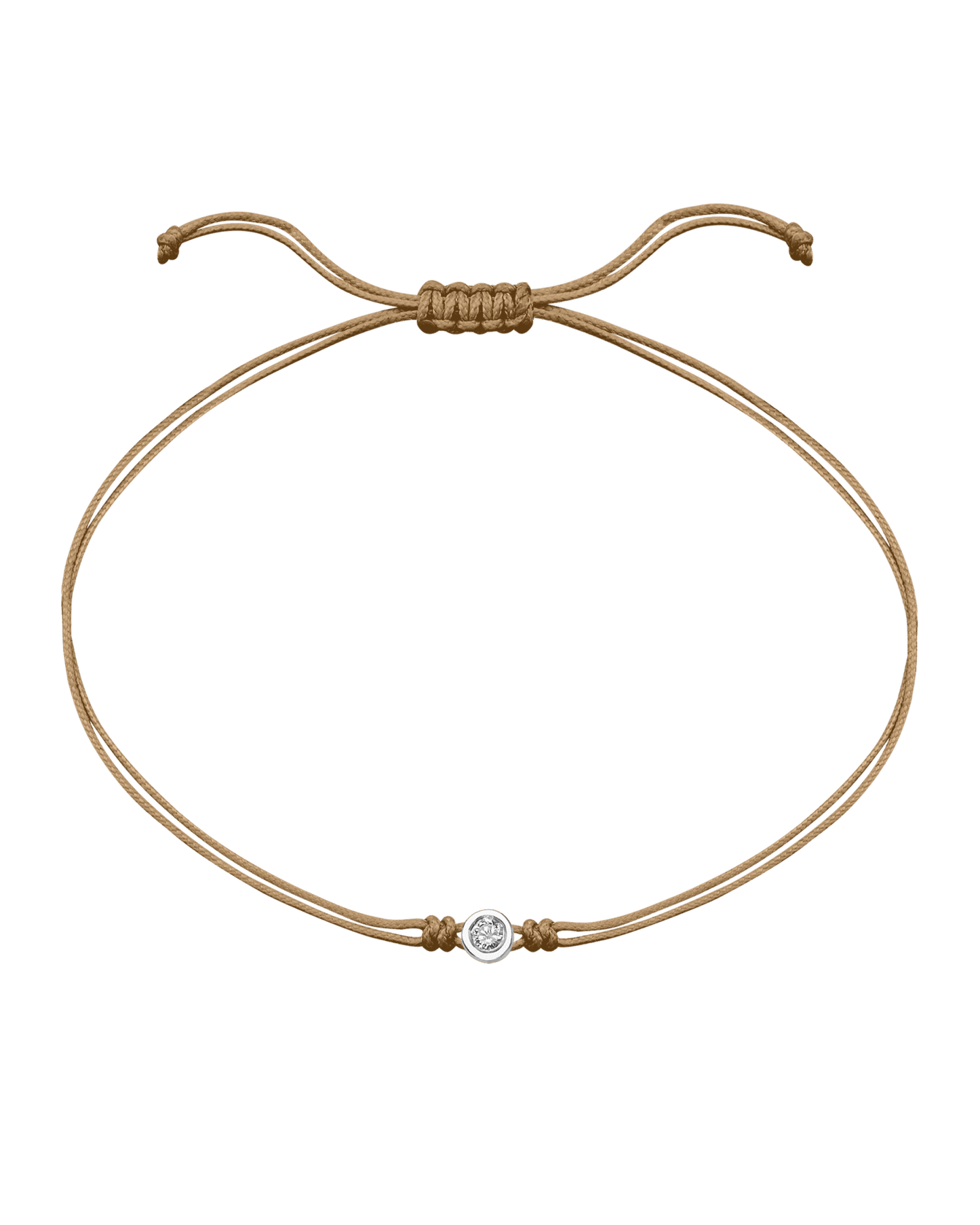 Le String of Love - Or Blanc 14 carats Bracelets magal-dev Camel Medium: 0.05 carats 