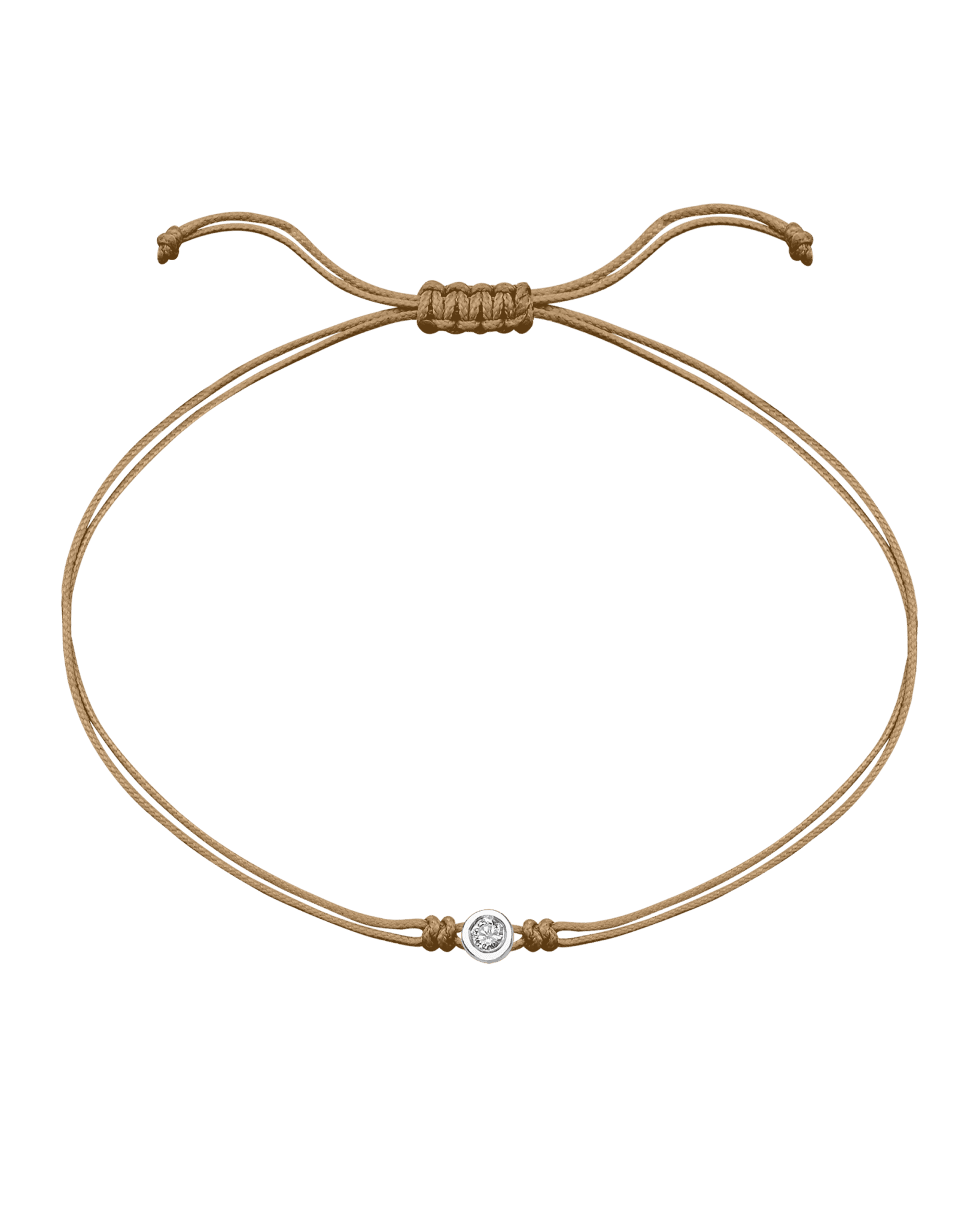 Le String of Love - Or Blanc 14 carats Bracelets magal-dev Camel Medium: 0.05 carats 