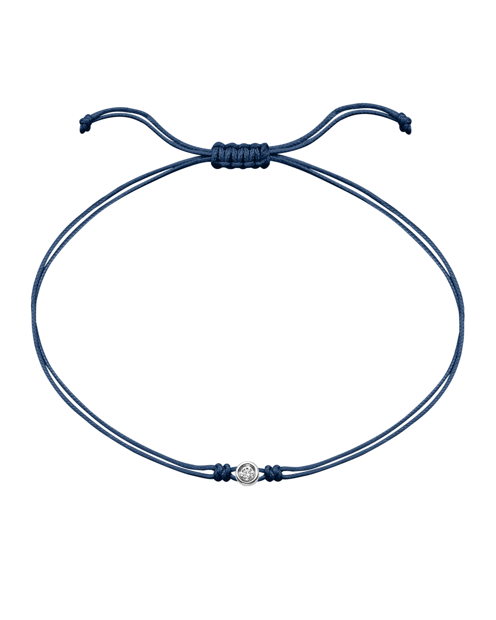 Le String of Love - Or Blanc 14 carats Bracelets magal-dev Bleu Indigo Small: 0.03 carats 