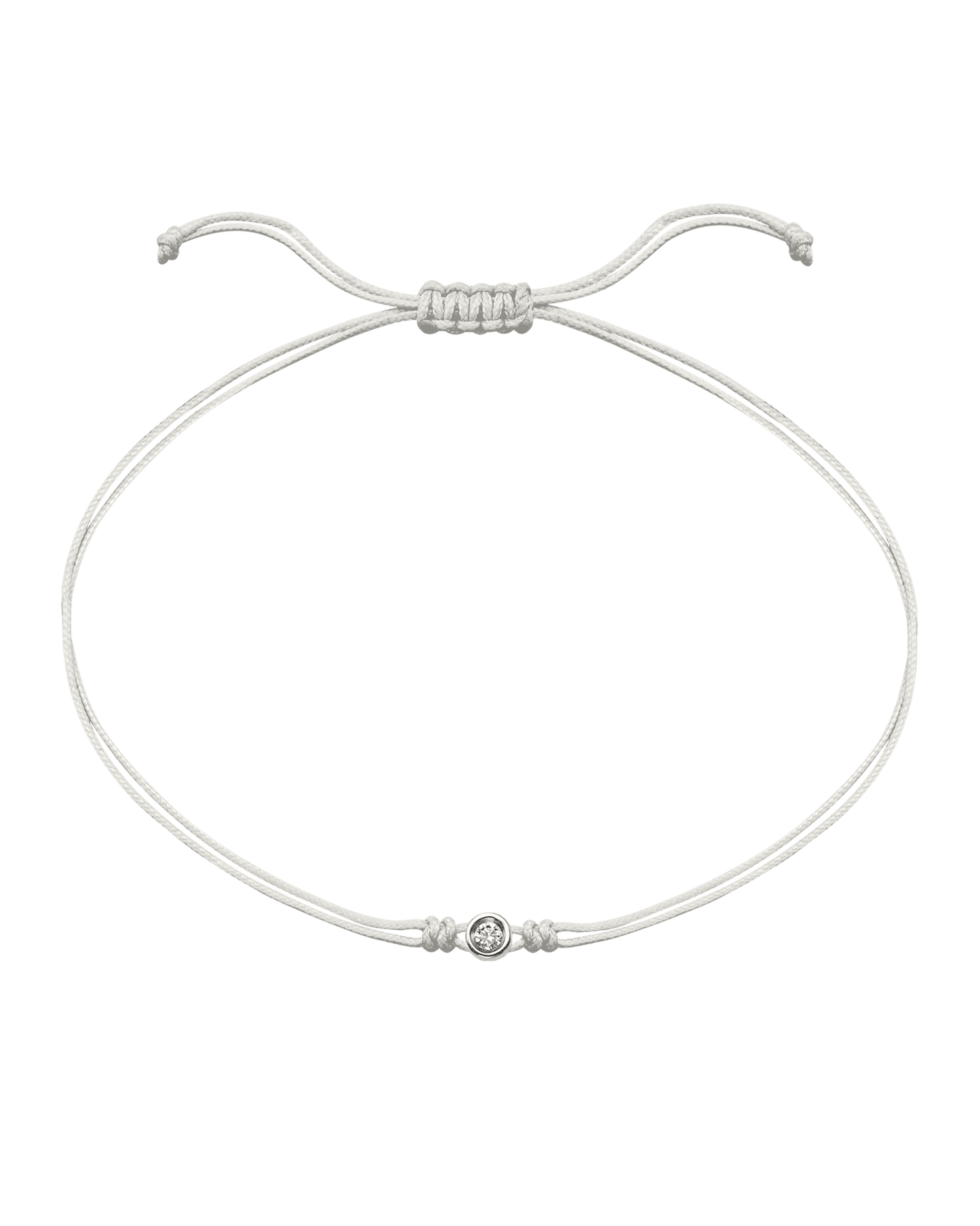 Le String of Love - Or Blanc 14 carats Bracelets magal-dev Perle Small: 0.03 carats 