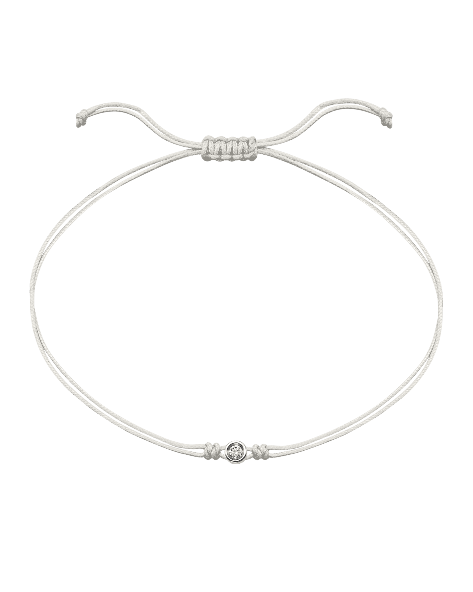 Le String of Love - Or Blanc 14 carats Bracelets magal-dev Perle Small: 0.03 carats 