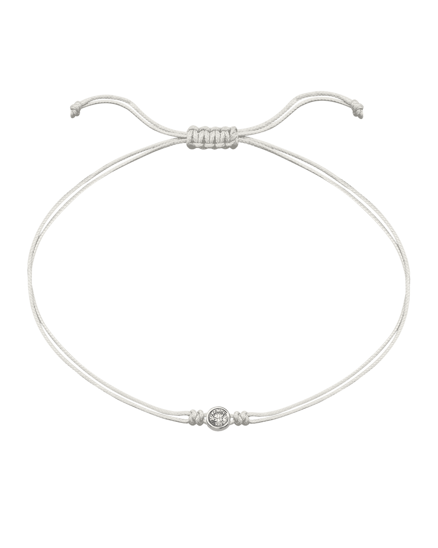 Le String of Love - Or Blanc 14 carats Bracelets magal-dev Perle Large: 0.10 carats 