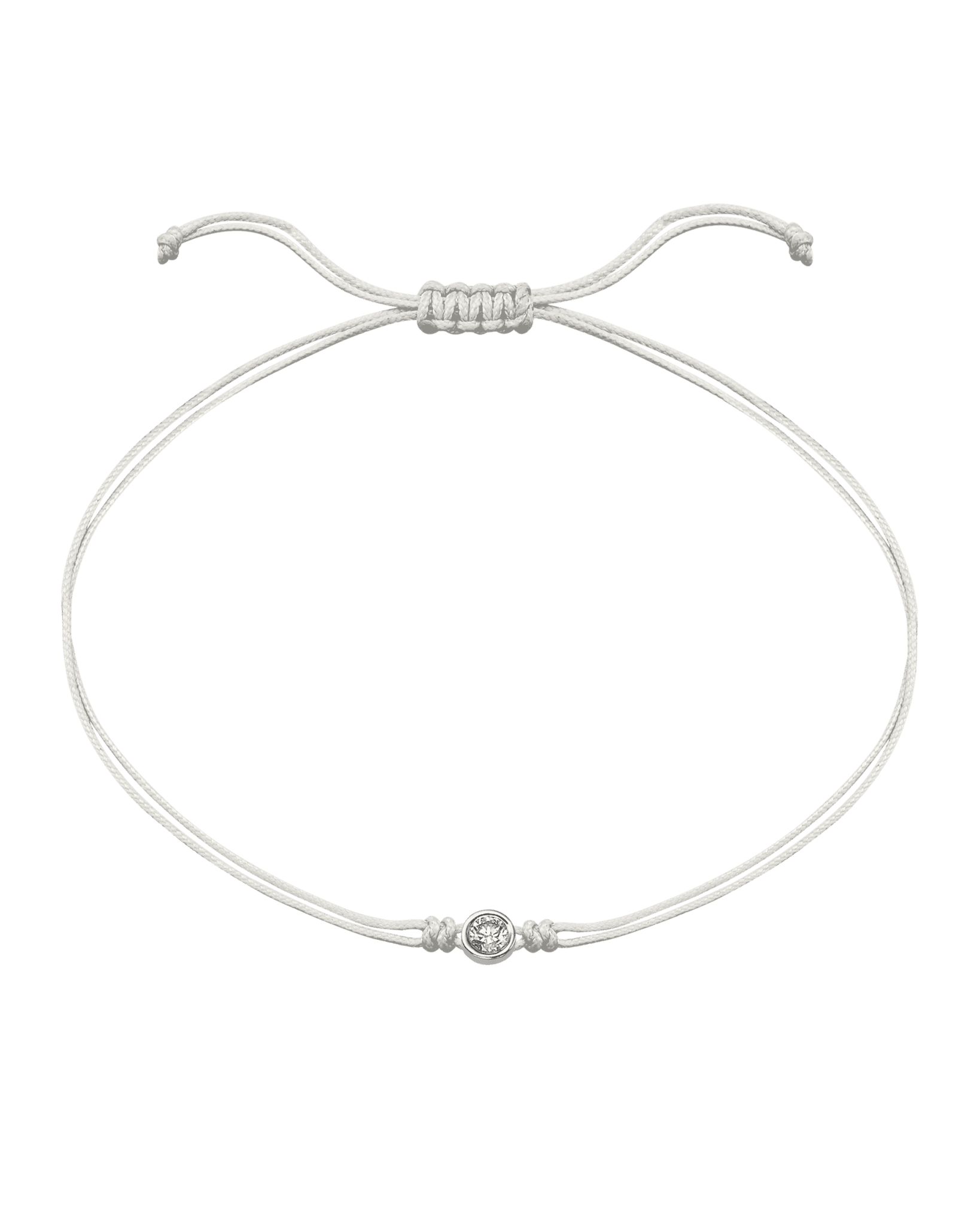 Le String of Love - Or Blanc 14 carats Bracelets magal-dev Perle Large: 0.10 carats 