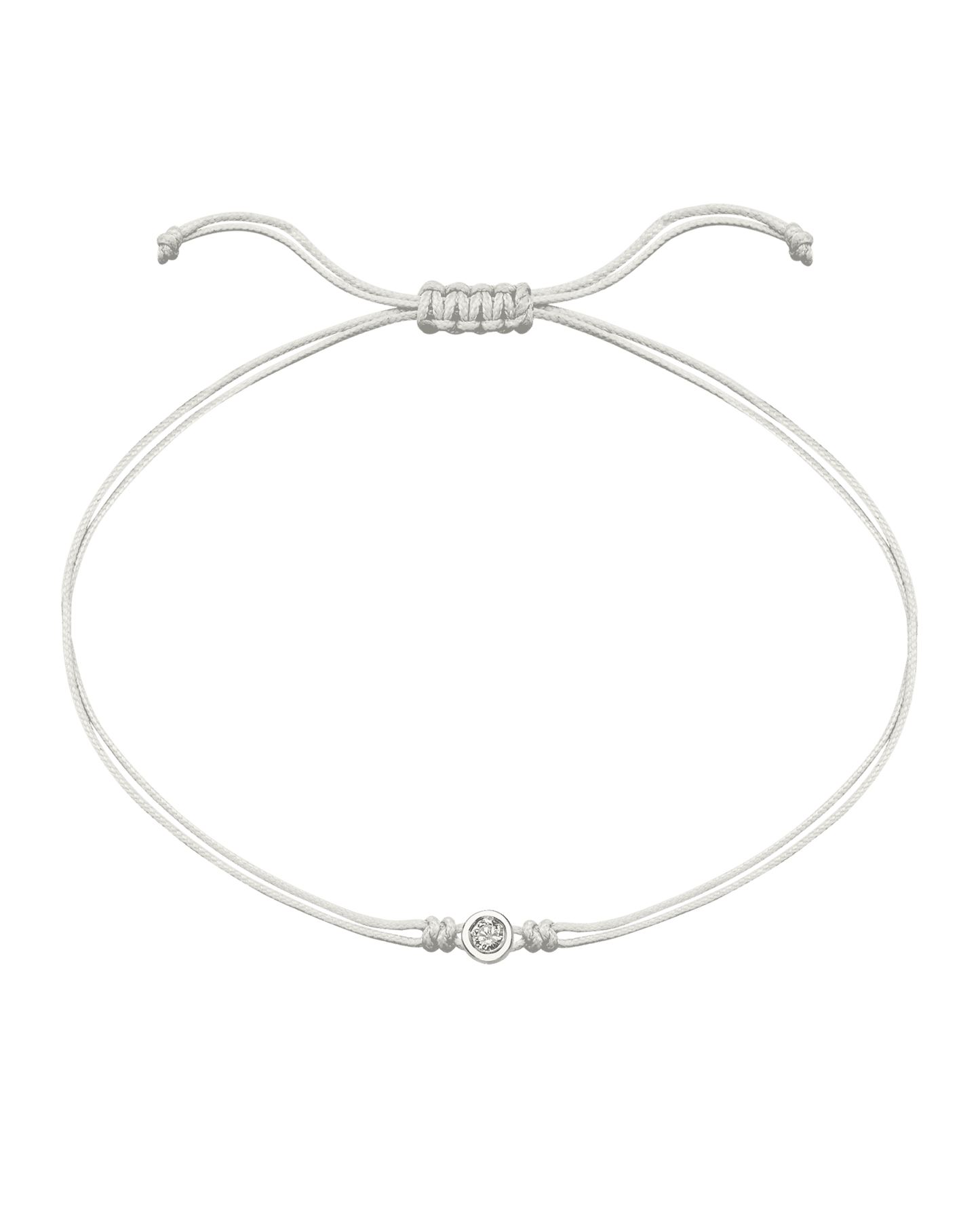 Le String of Love - Or Blanc 14 carats Bracelets magal-dev Perle Medium: 0.05 carats 