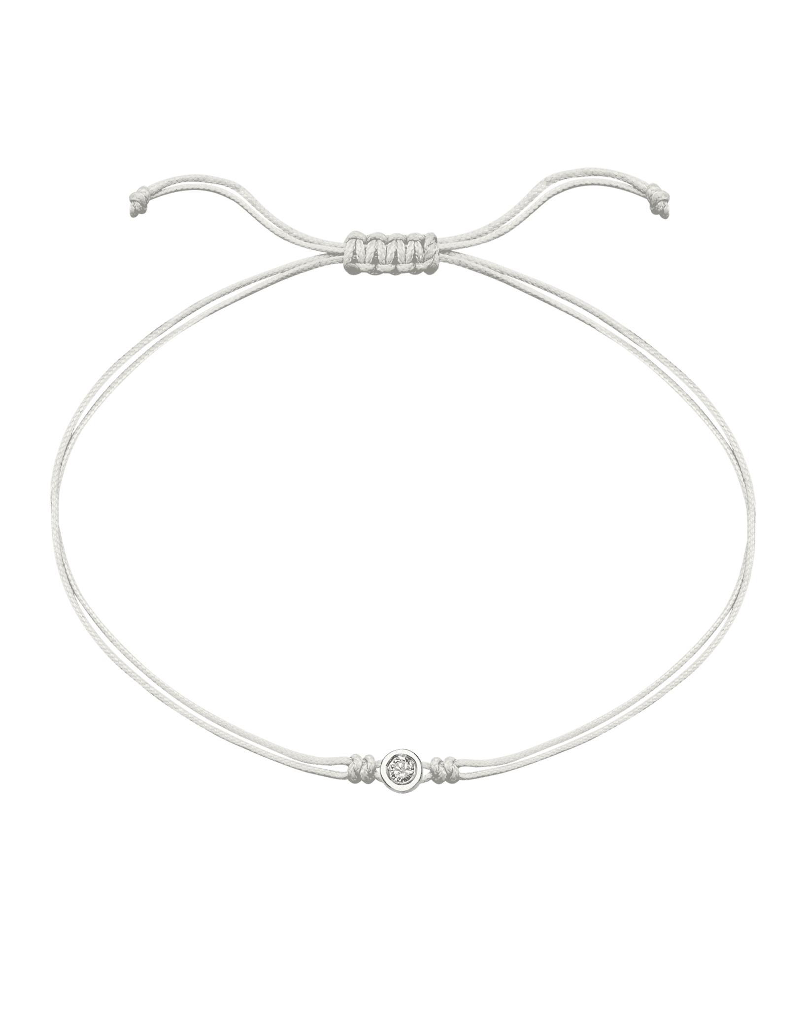 Le String of Love - Or Blanc 14 carats Bracelets magal-dev Perle Medium: 0.05 carats 