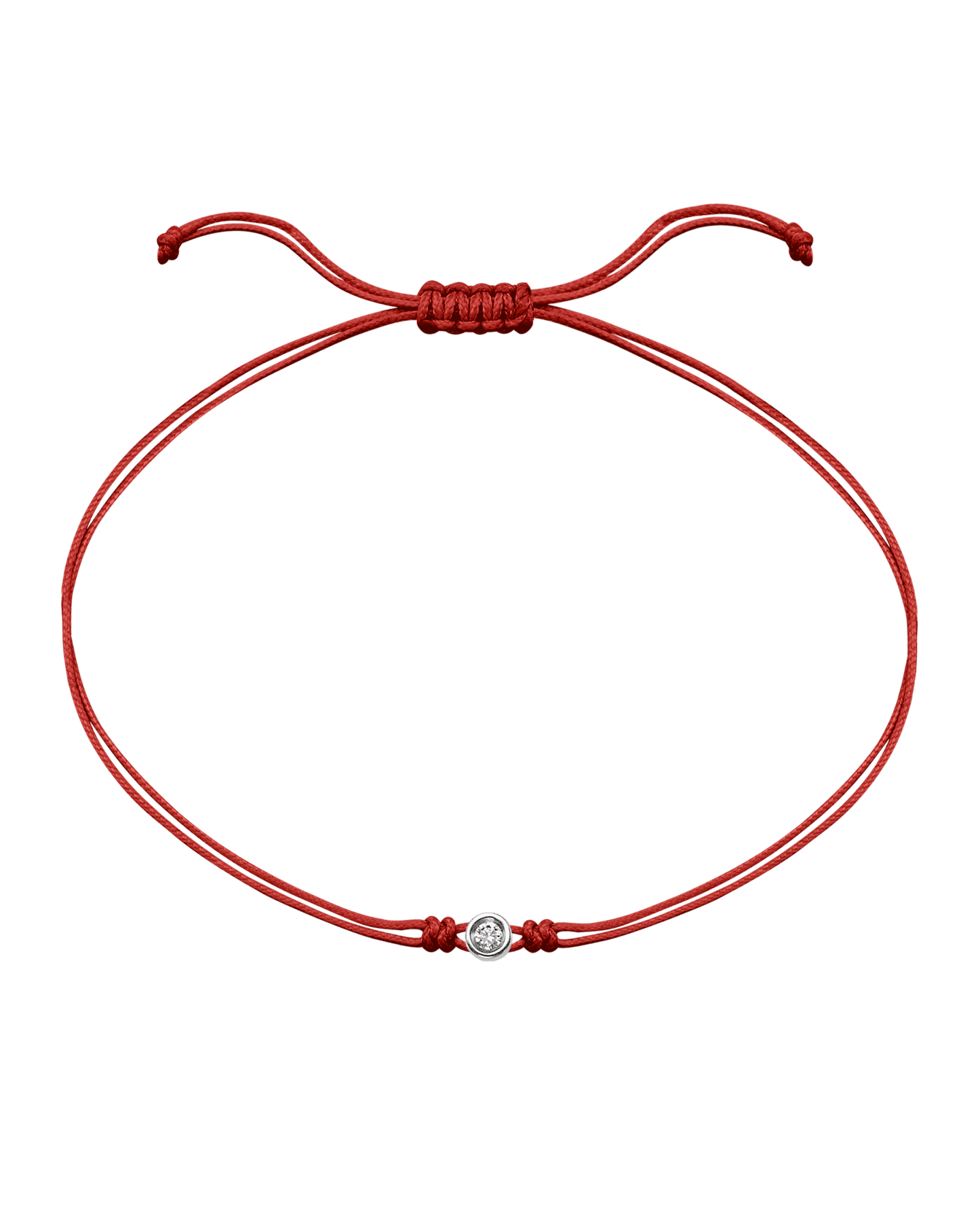 Le String of Love - Or Blanc 14 carats Bracelets magal-dev Rouge Small: 0.03 carats 