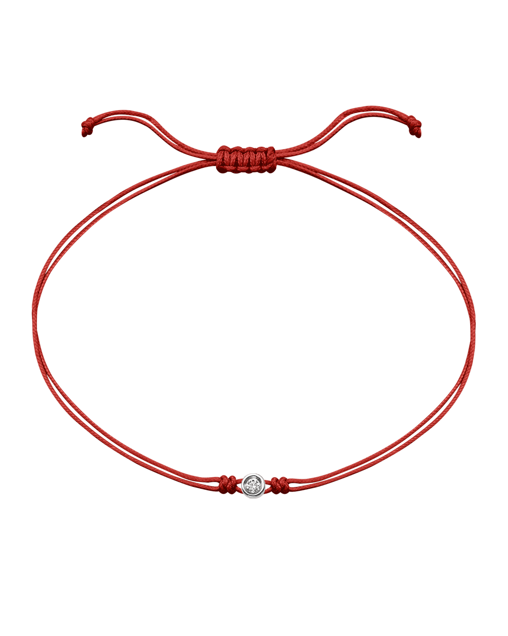 Le String of Love - Or Blanc 14 carats Bracelets magal-dev Rouge Small: 0.03 carats 