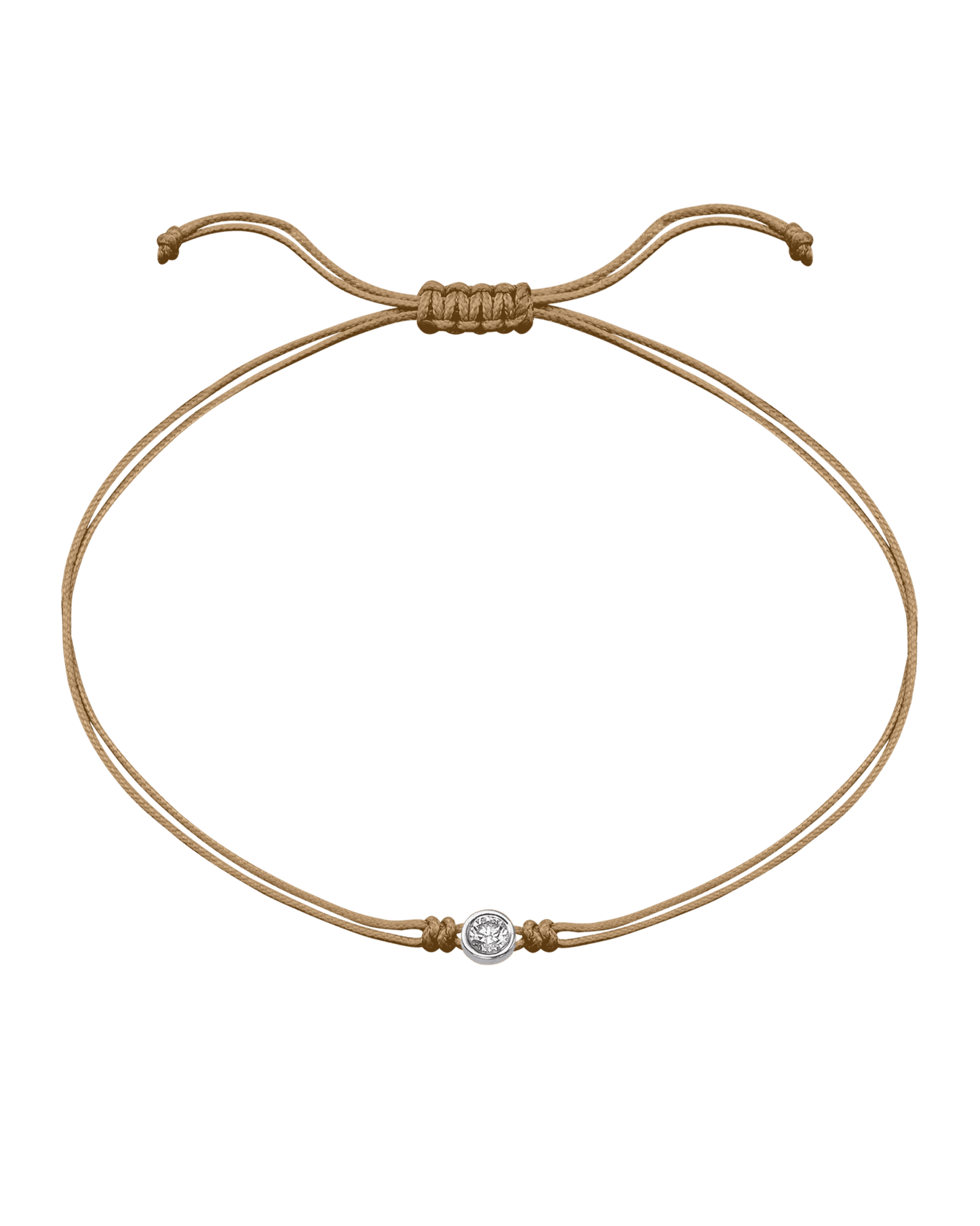 Le String of Love - Or Blanc 14 carats Bracelets magal-dev Camel Large: 0.10 carats 