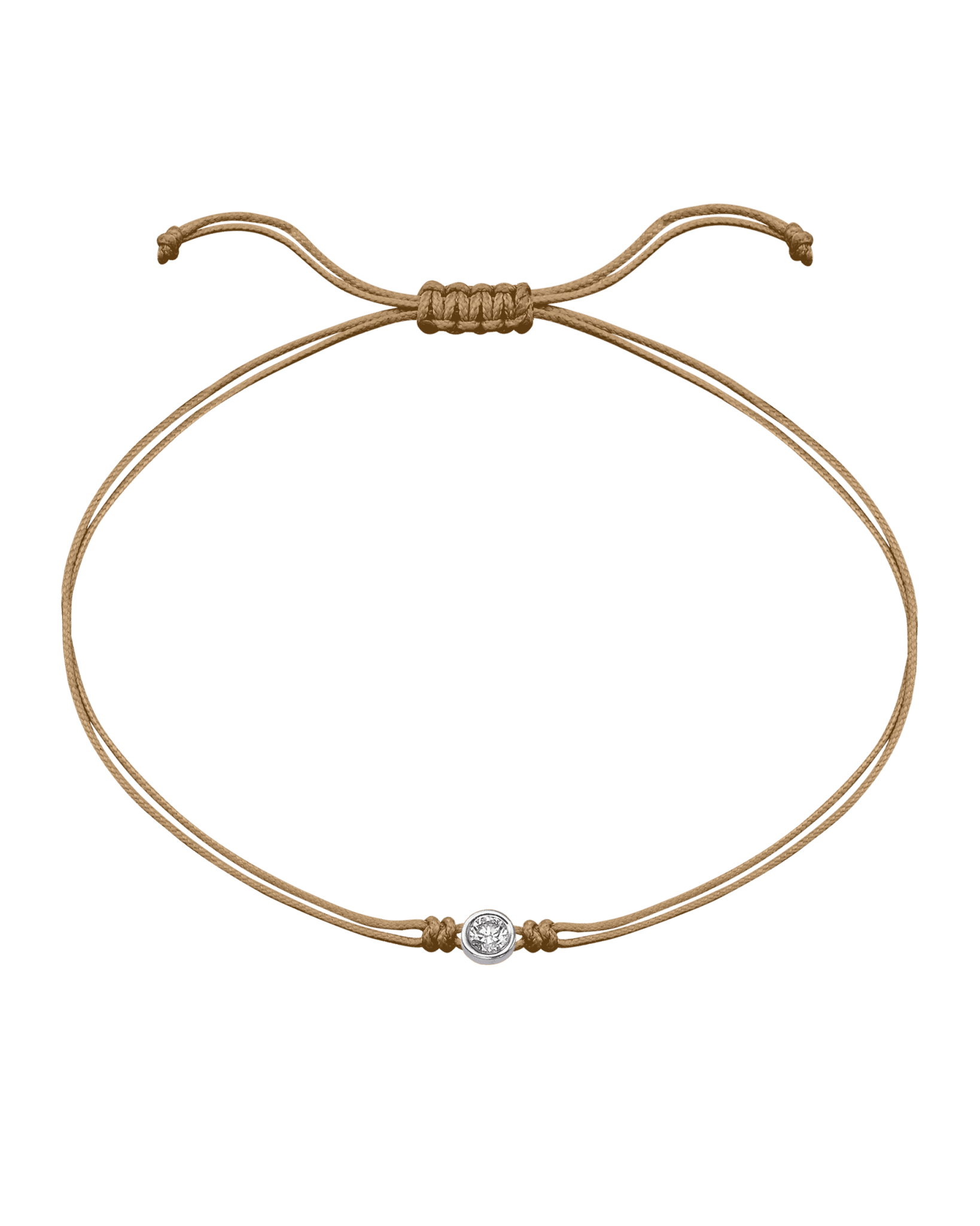 Le String of Love - Or Blanc 14 carats Bracelets magal-dev Camel Large: 0.10 carats 