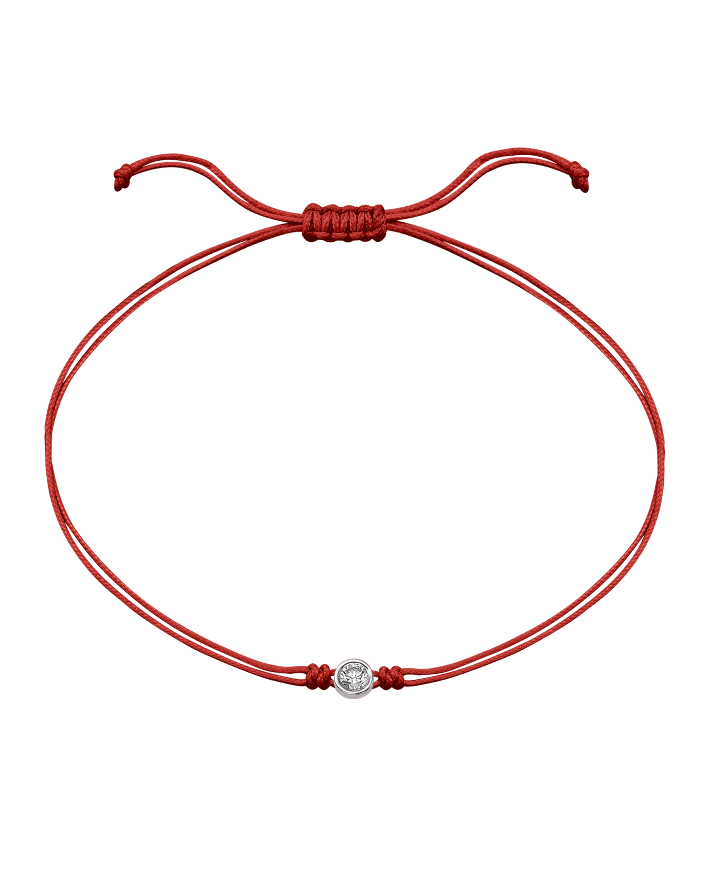 Le String of Love - Or Blanc 14 carats Bracelets magal-dev Rouge Large: 0.10 carats 