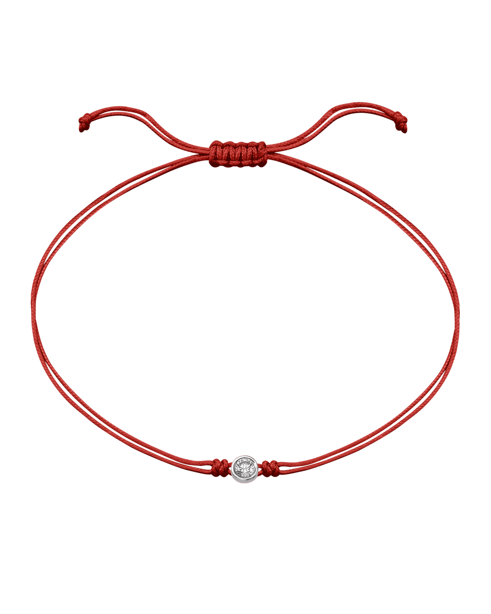 Le String of Love - Or Blanc 14 carats Bracelets magal-dev Rouge Large: 0.10 carats 