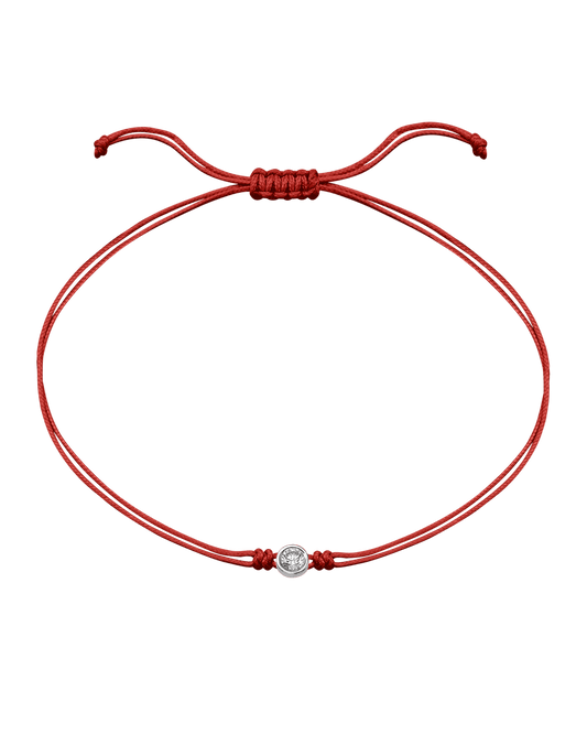 Le String of Love - Or Blanc 14 carats Bracelets magal-dev Rouge Large: 0.10 carats 