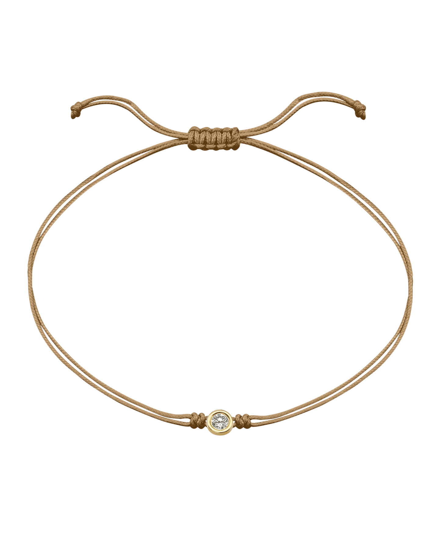 Le String of Love - Or Jaune 14 carats Bracelets magal-dev Camel Large: 0.10 carats 