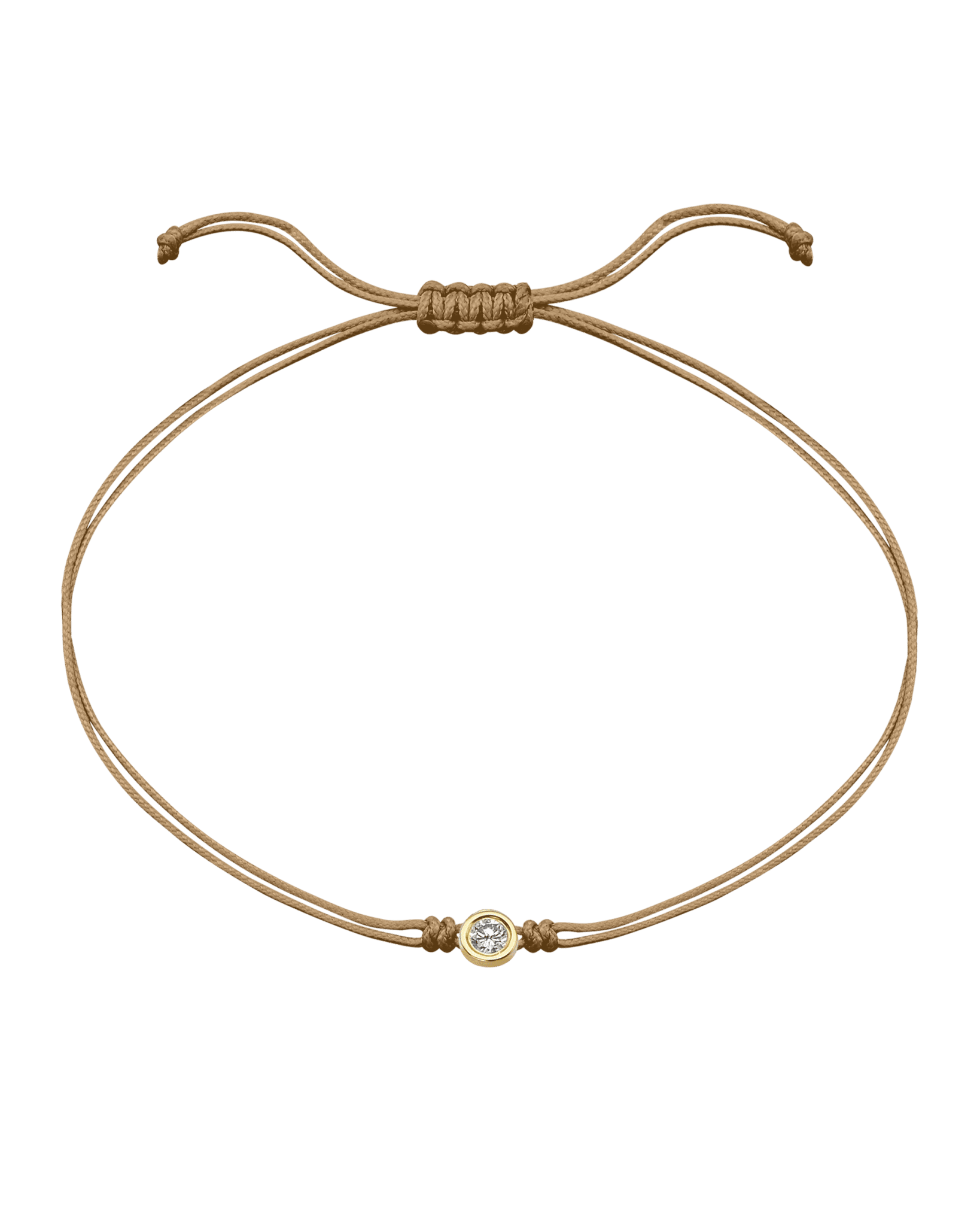 Le String of Love - Or Jaune 14 carats Bracelets magal-dev Camel Large: 0.10 carats 