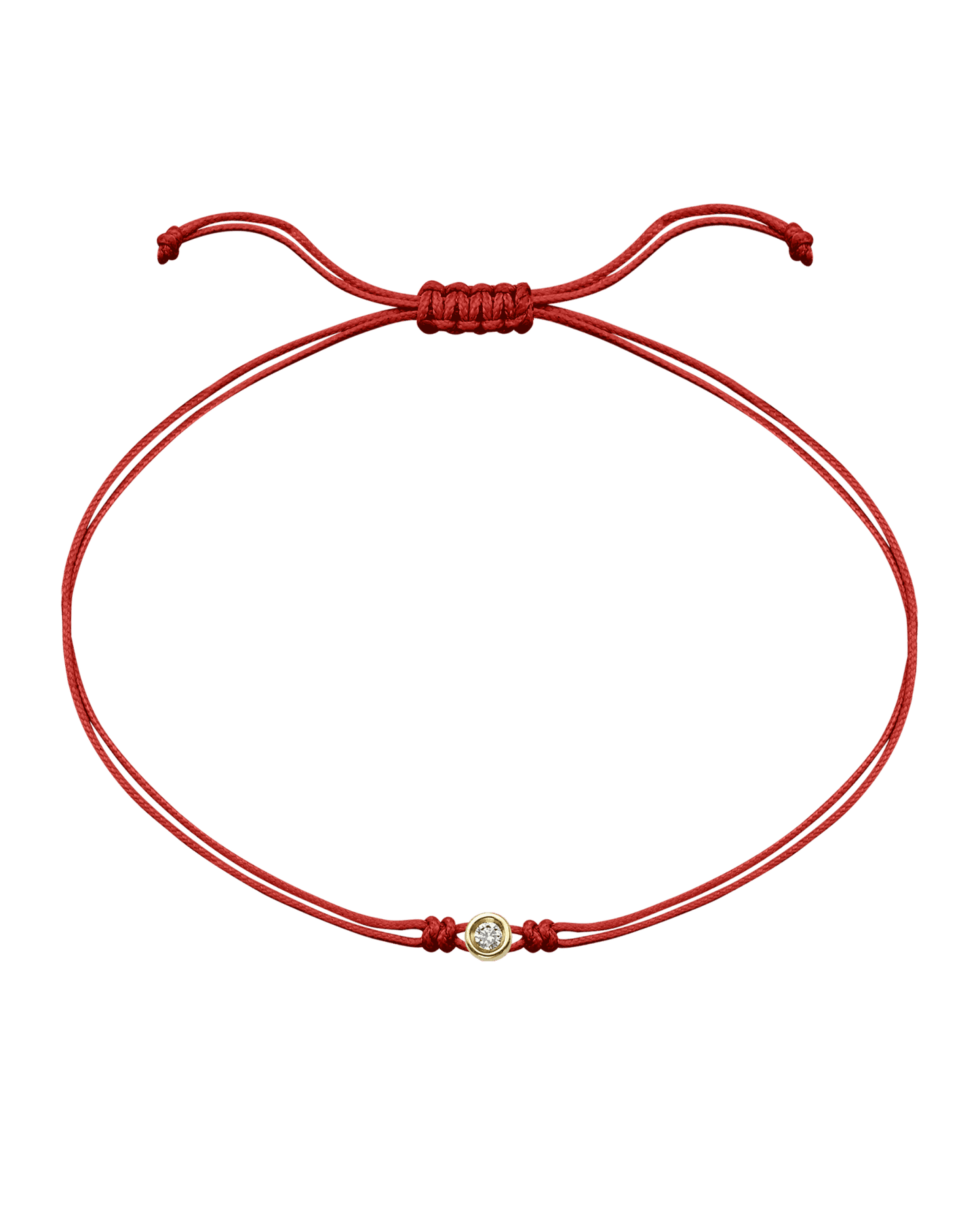 Le String of Love - Or Jaune 14 carats Bracelets magal-dev Rouge Small: 0.03 carats 