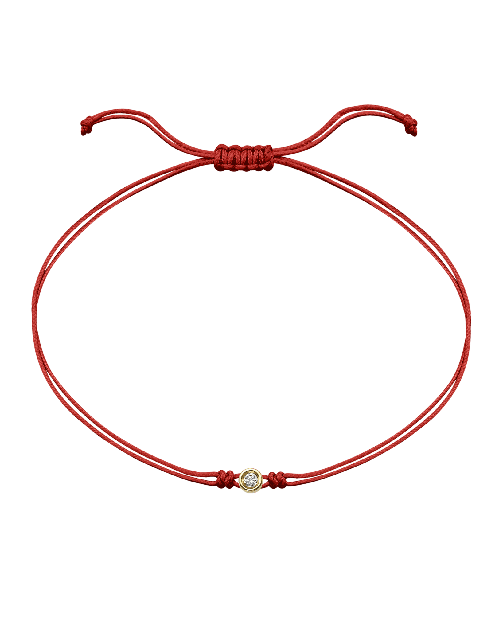 Le String of Love - Or Jaune 14 carats Bracelets magal-dev Rouge Small: 0.03 carats 