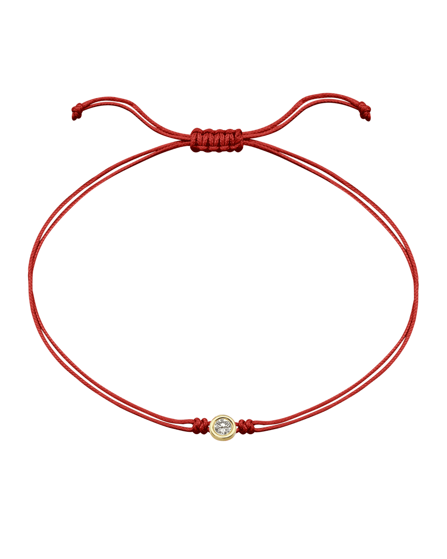 Le String of Love - Or Jaune 14 carats Bracelets magal-dev Rouge Large: 0.10 carats 