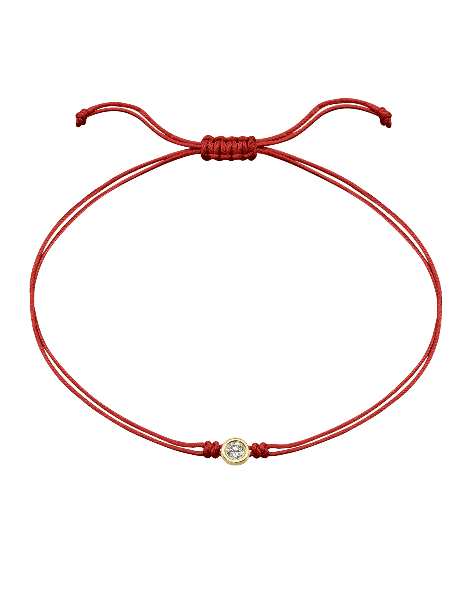 Le String of Love - Or Jaune 14 carats Bracelets magal-dev Rouge Large: 0.10 carats 