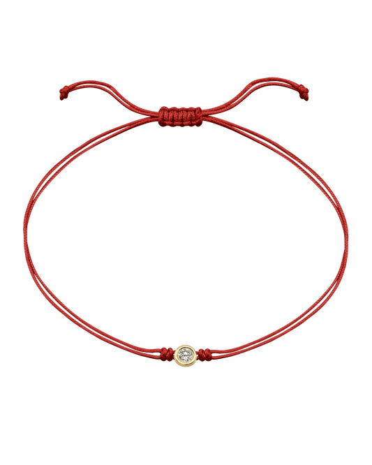 Le String of Love - Or Jaune 14 carats Bracelets magal-dev Rouge Large: 0.10 carats 