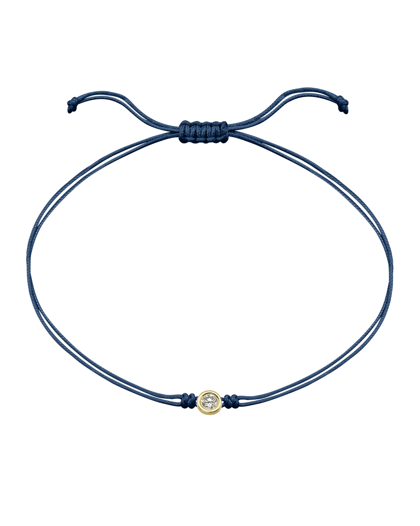 Le String of Love - Or Jaune 14 carats Bracelets magal-dev Bleu Indigo Large: 0.10 carats 