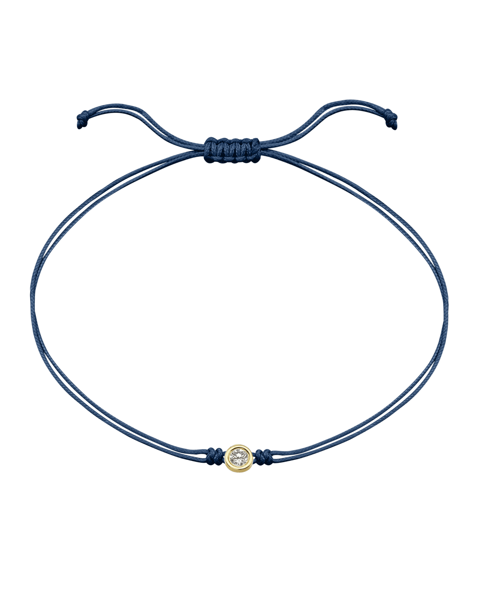 Le String of Love - Or Jaune 14 carats Bracelets magal-dev Bleu Indigo Large: 0.10 carats 