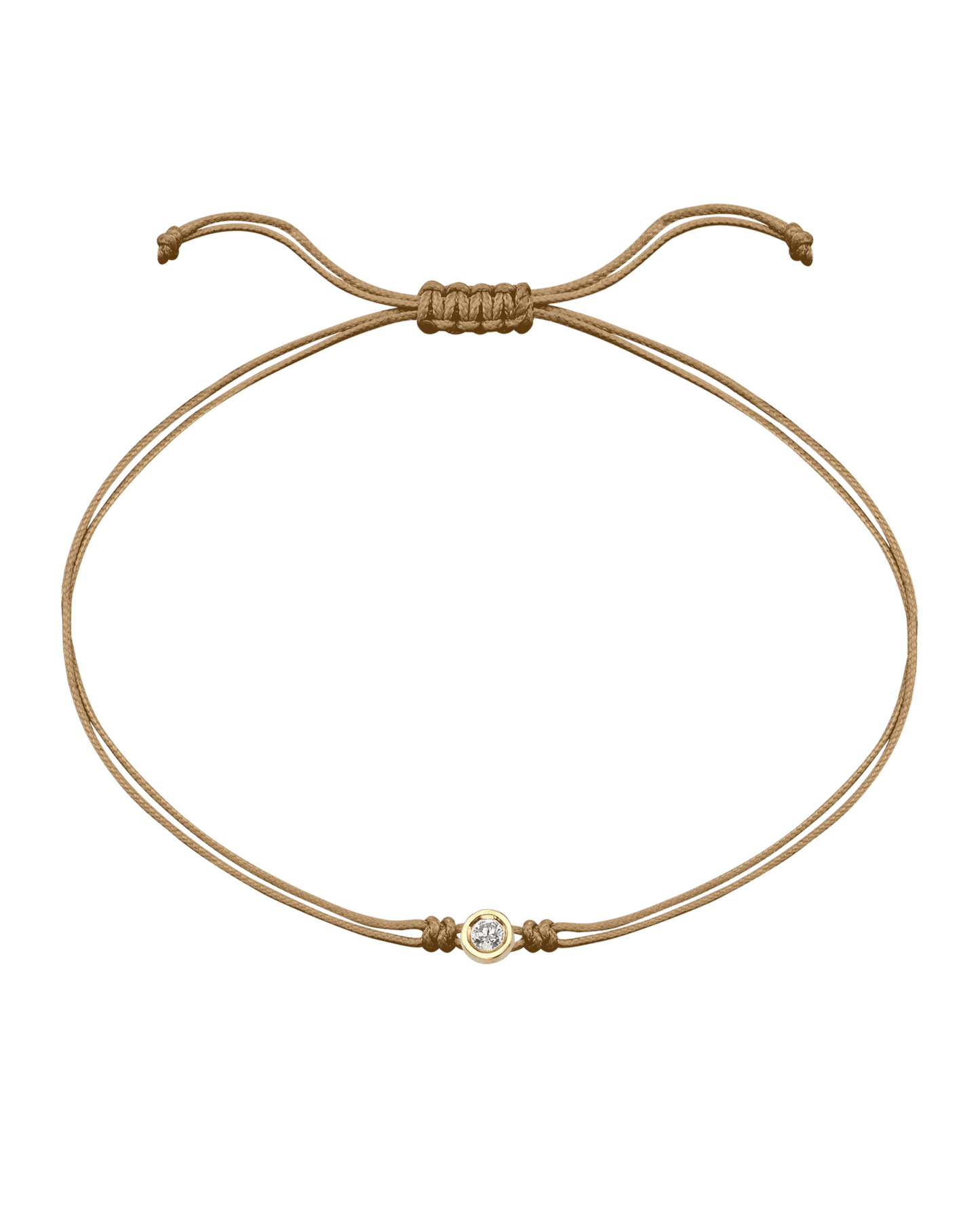 Le String of Love - Or Jaune 14 carats Bracelets magal-dev Camel Medium: 0.05 carats 