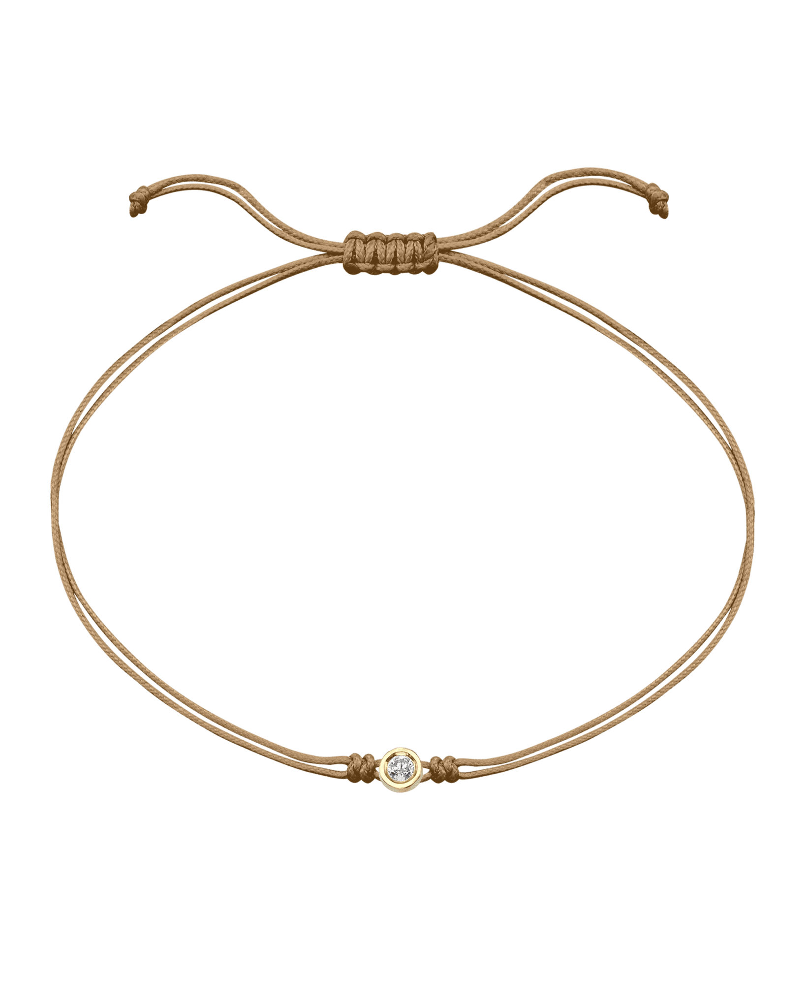 Le String of Love - Or Jaune 14 carats Bracelets magal-dev Camel Medium: 0.05 carats 