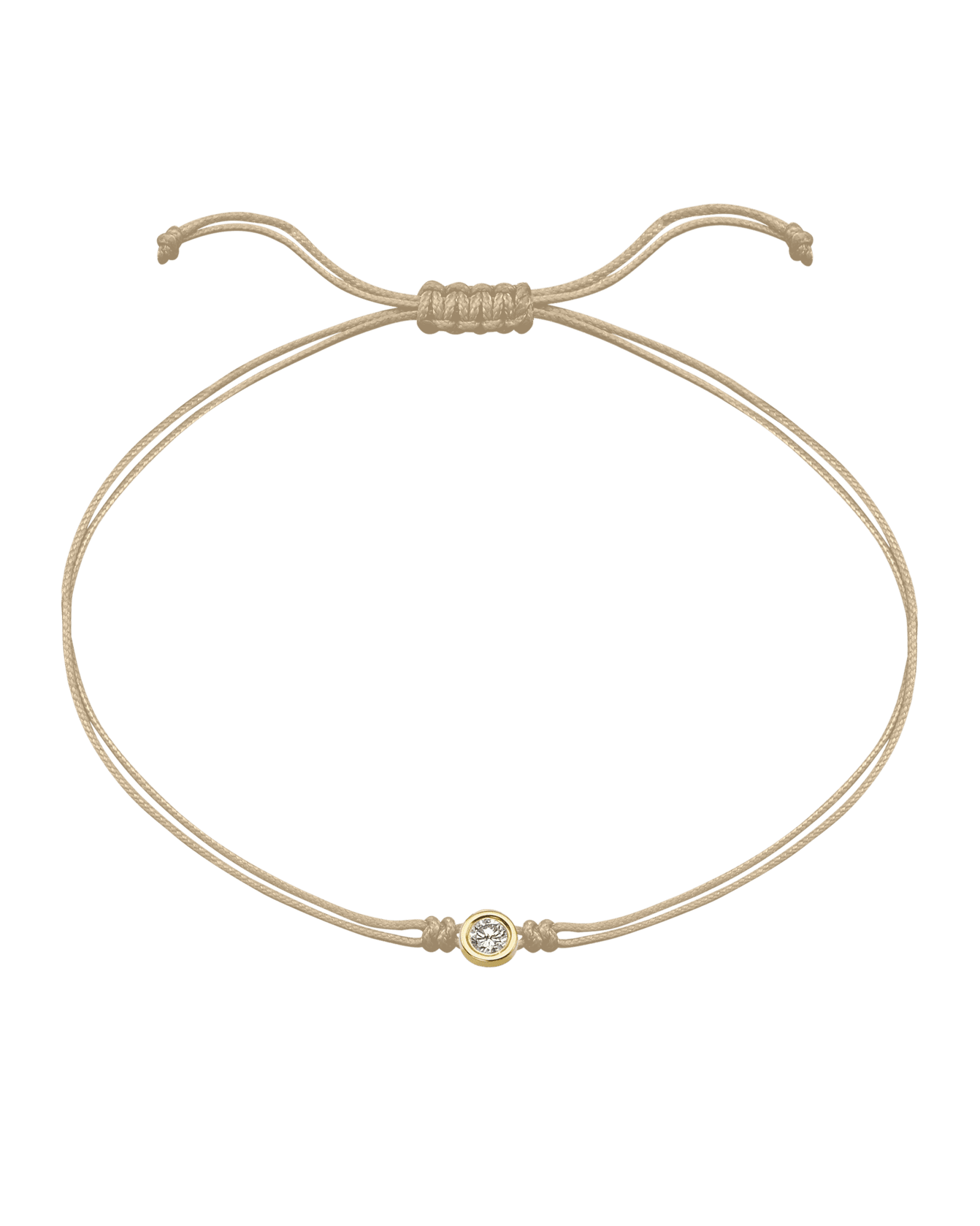 Le String of Love - Or Jaune 14 carats Bracelets magal-dev Beige Large: 0.10 carats 