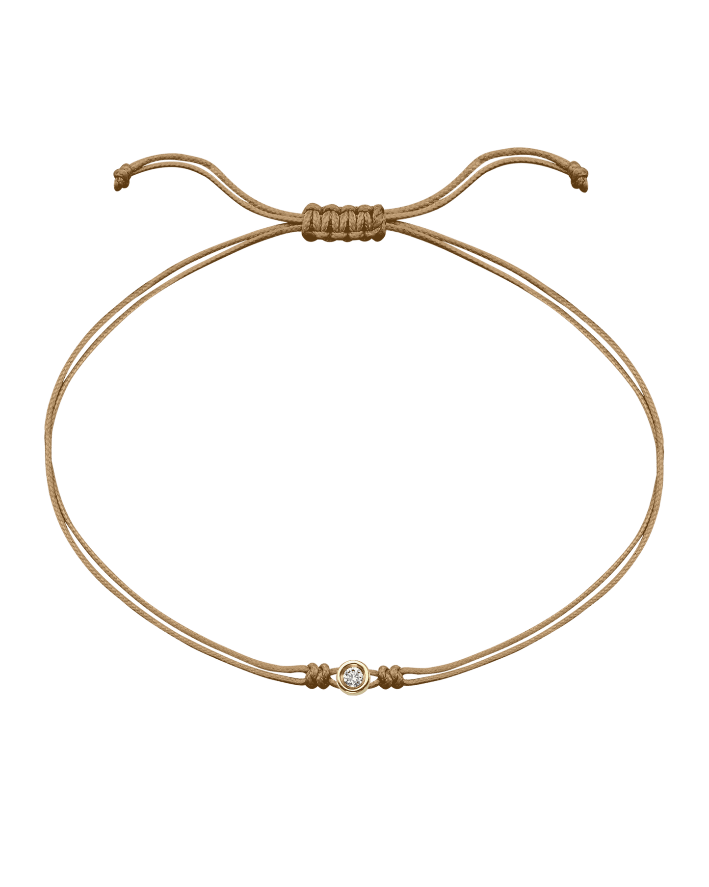 Le String of Love - Or Jaune 14 carats Bracelets magal-dev Camel Small: 0.03 carats 