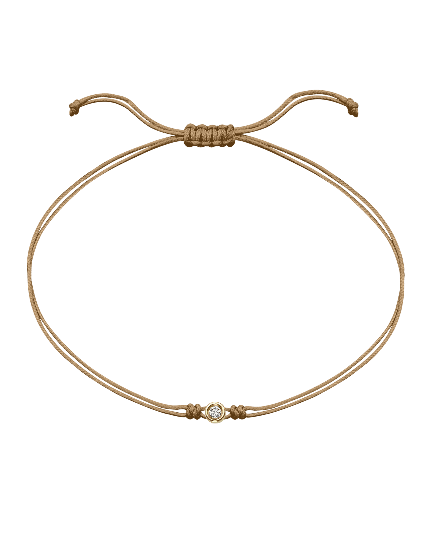 Le String of Love - Or Jaune 14 carats Bracelets magal-dev Camel Small: 0.03 carats 