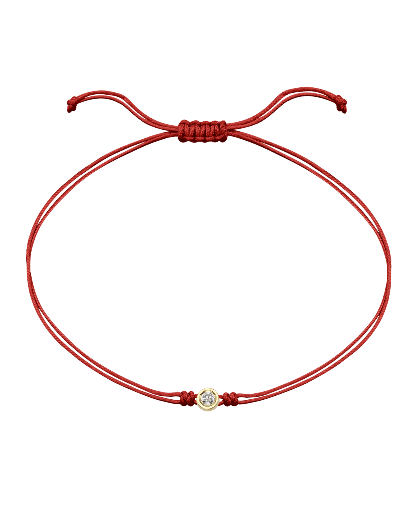 Le String of Love - Or Jaune 14 carats Bracelets magal-dev Rouge Medium: 0.05 carats 