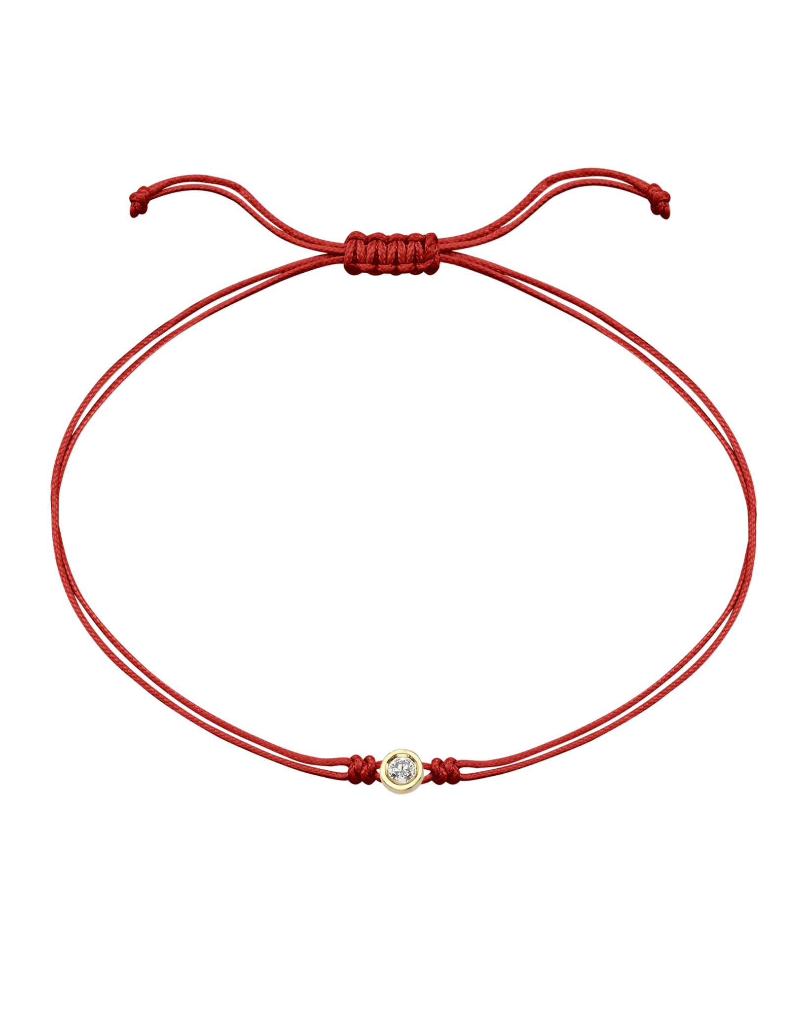 Le String of Love - Or Jaune 14 carats Bracelets magal-dev Rouge Medium: 0.05 carats 