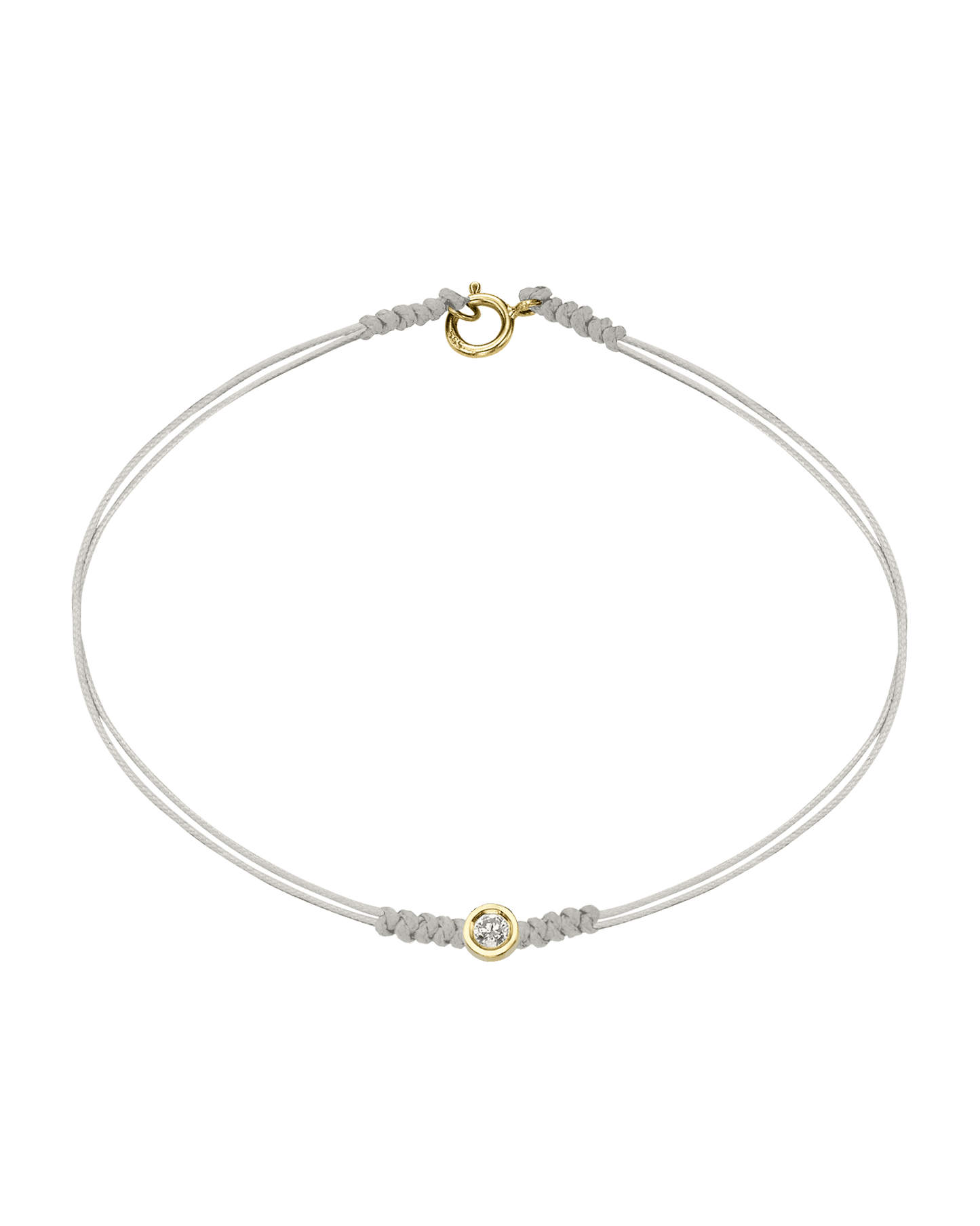 Le String of Love avec Fermoir - Or Jaune 14 carats Bracelets 14K Solid Gold Perle Medium: 0.05 carats Small - 6 Inches (15.5cm)