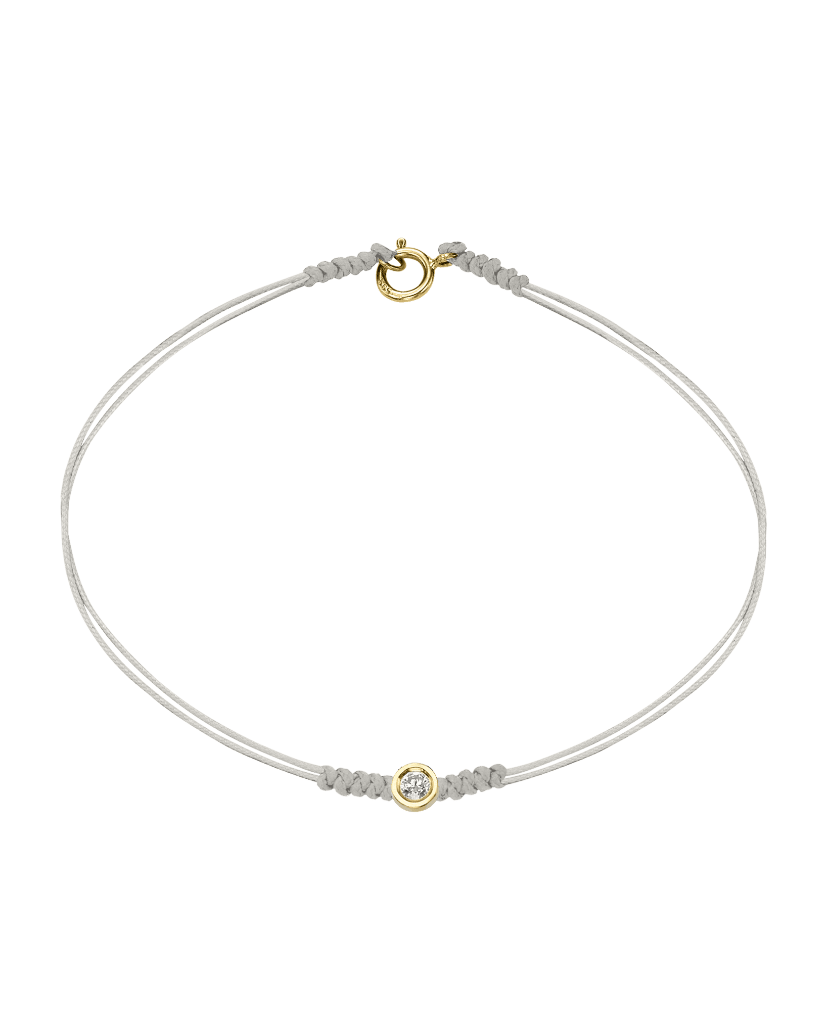 Le String of Love avec Fermoir - Or Jaune 14 carats Bracelets 14K Solid Gold Perle Medium: 0.05 carats Small - 6 Inches (15.5cm)