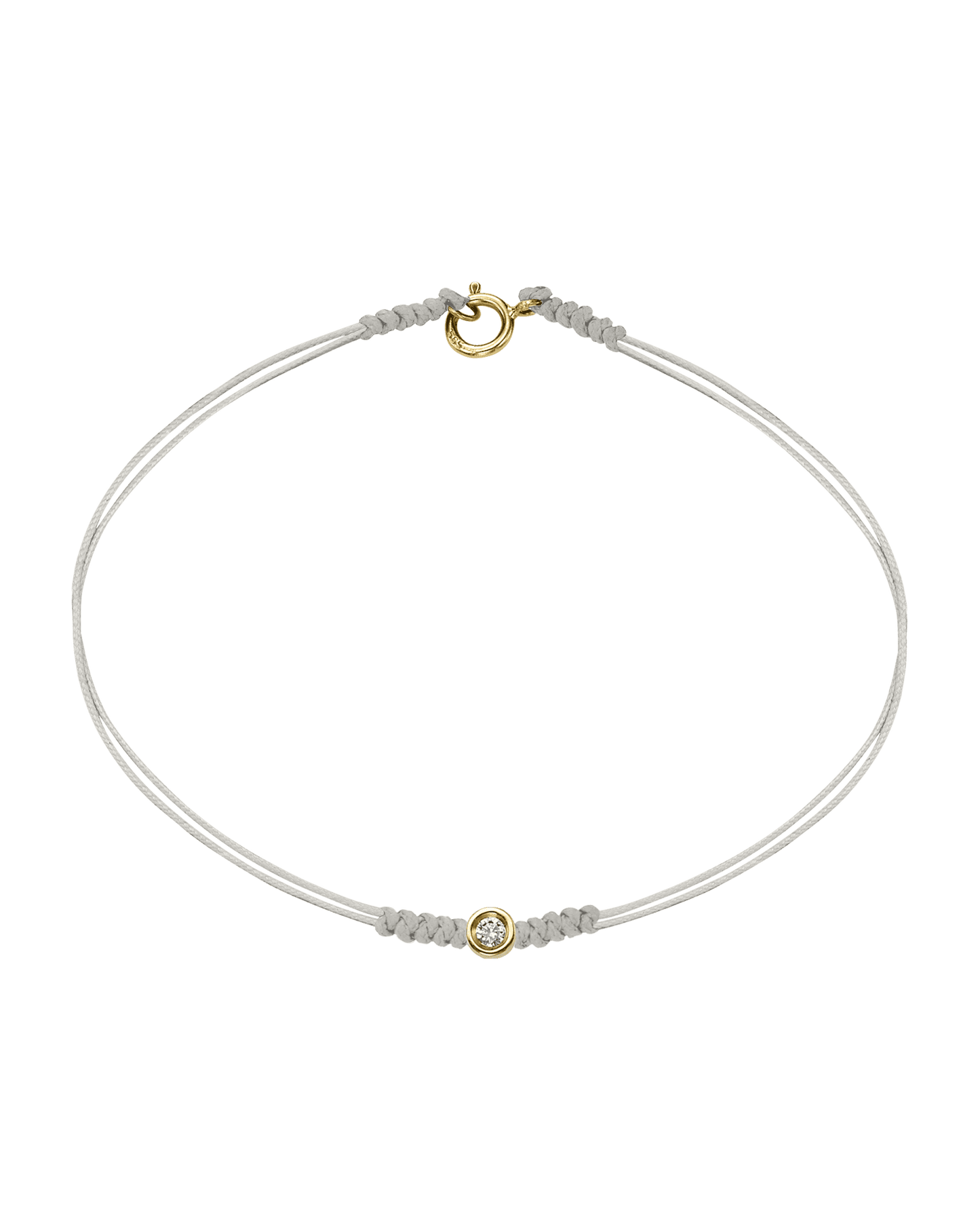 Le String of Love avec Fermoir - Or Jaune 14 carats Bracelets 14K Solid Gold Perle Small: 0.03 carats Small - 6 Inches (15.5cm)